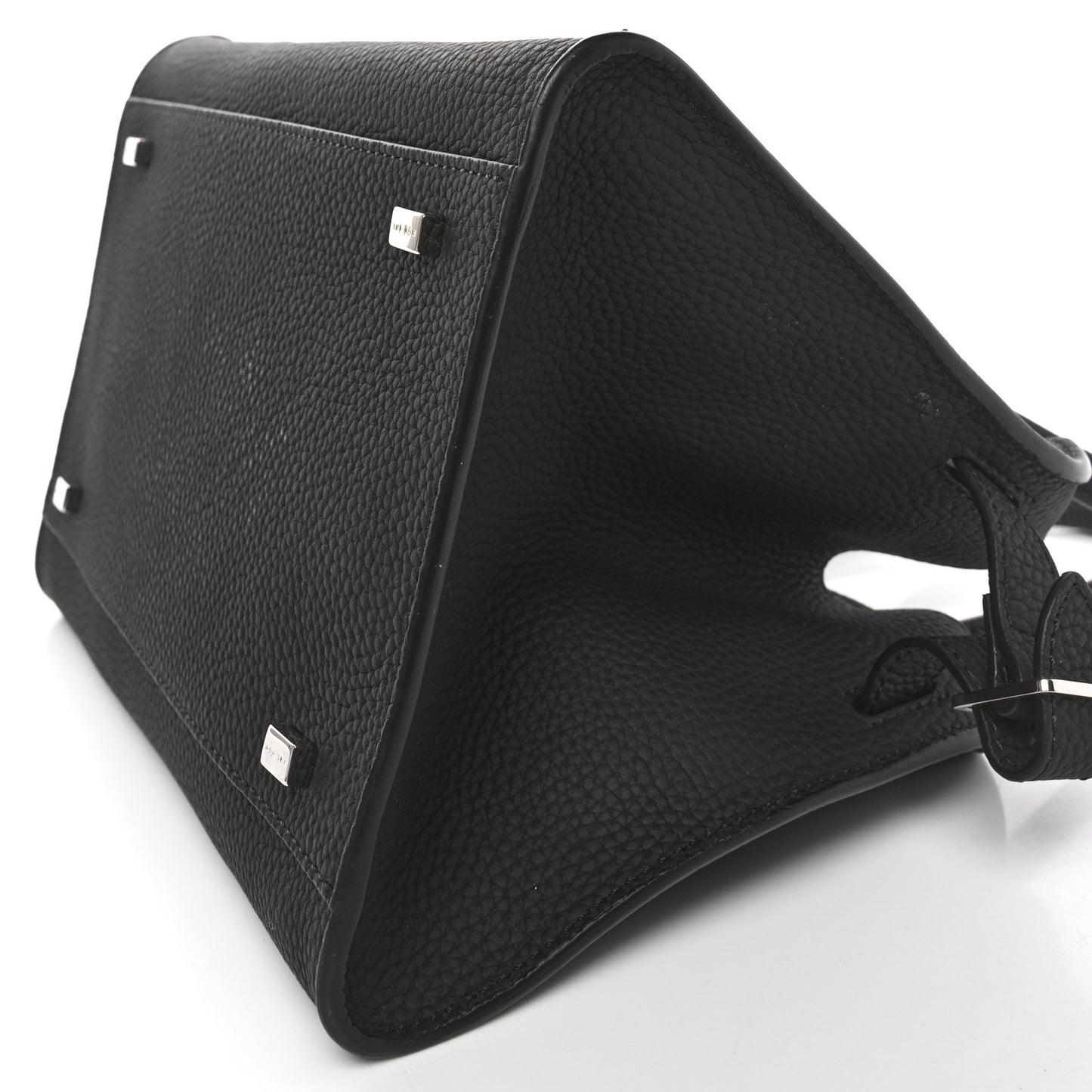 Grained Calfskin Soft Margaux 10 Bag Black