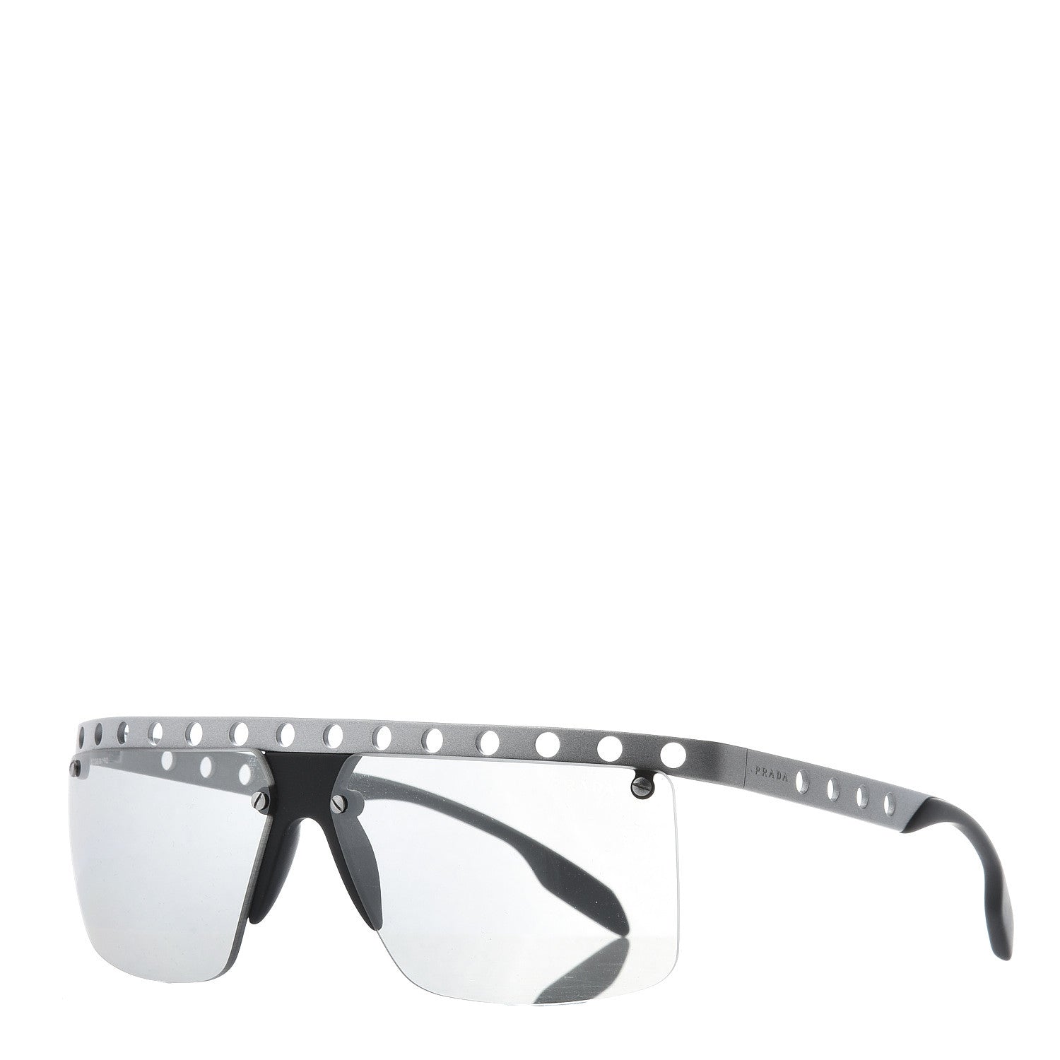 メンズ Archive PRADA halfrim oval sunglasses