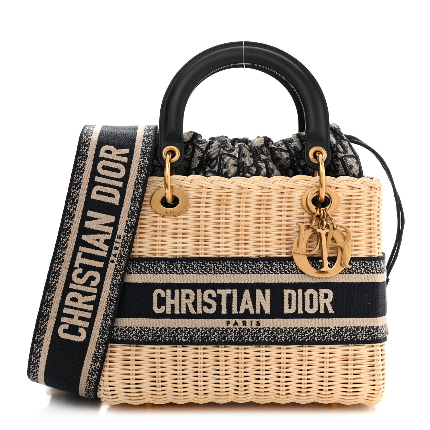 クリスチャン・ディオール Christian Dior Diory バッグ ミディアム M14120HJW_M911 ブラック ゴールド金具 カーフ レディース ショルダーバッグ Christian Dior - クリスチャン・ディオール Christian Dior Diory