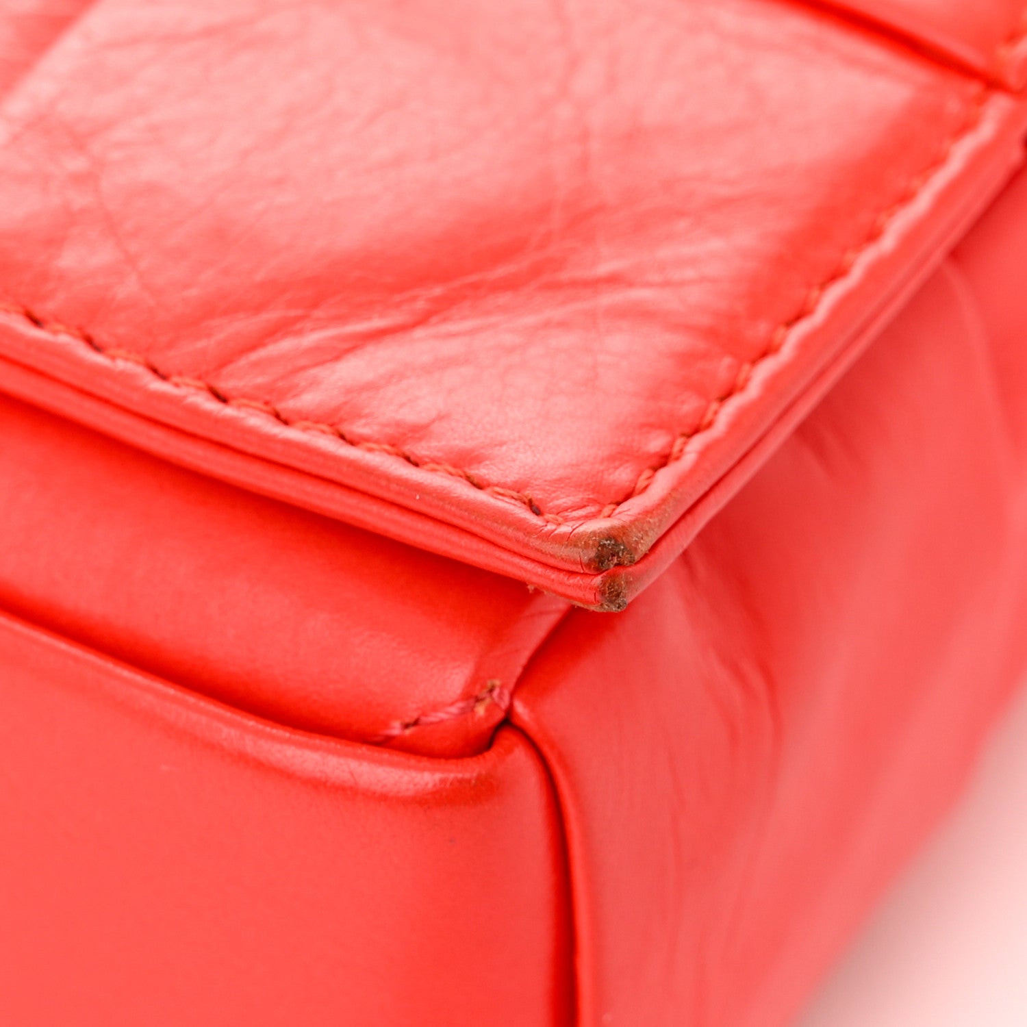 Bottega Veneta Paper Calfskin Intrecciato Stretch Cassette Bright Red 13 of 15