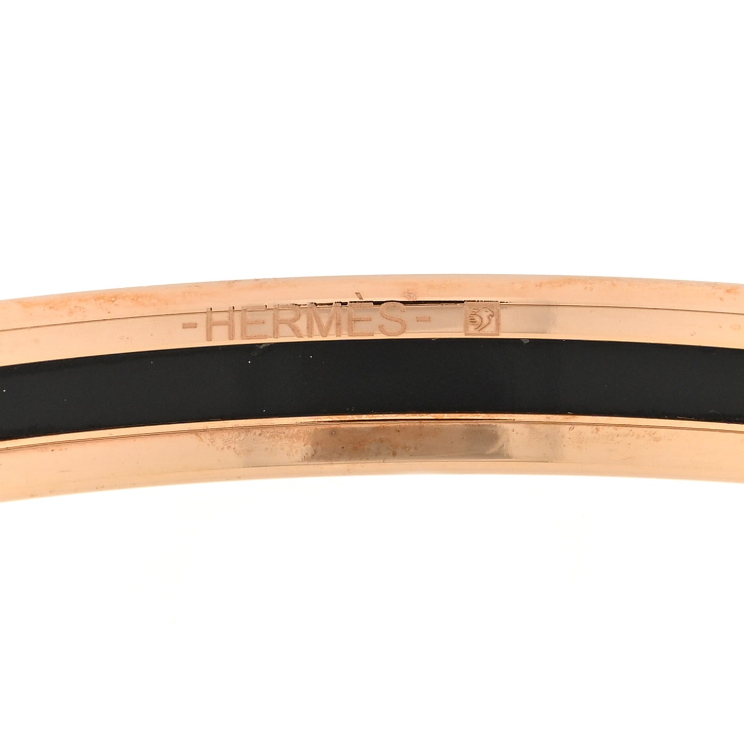 Enamel Printed Extra Narrow Uni Bracelet 70 Marron Glace