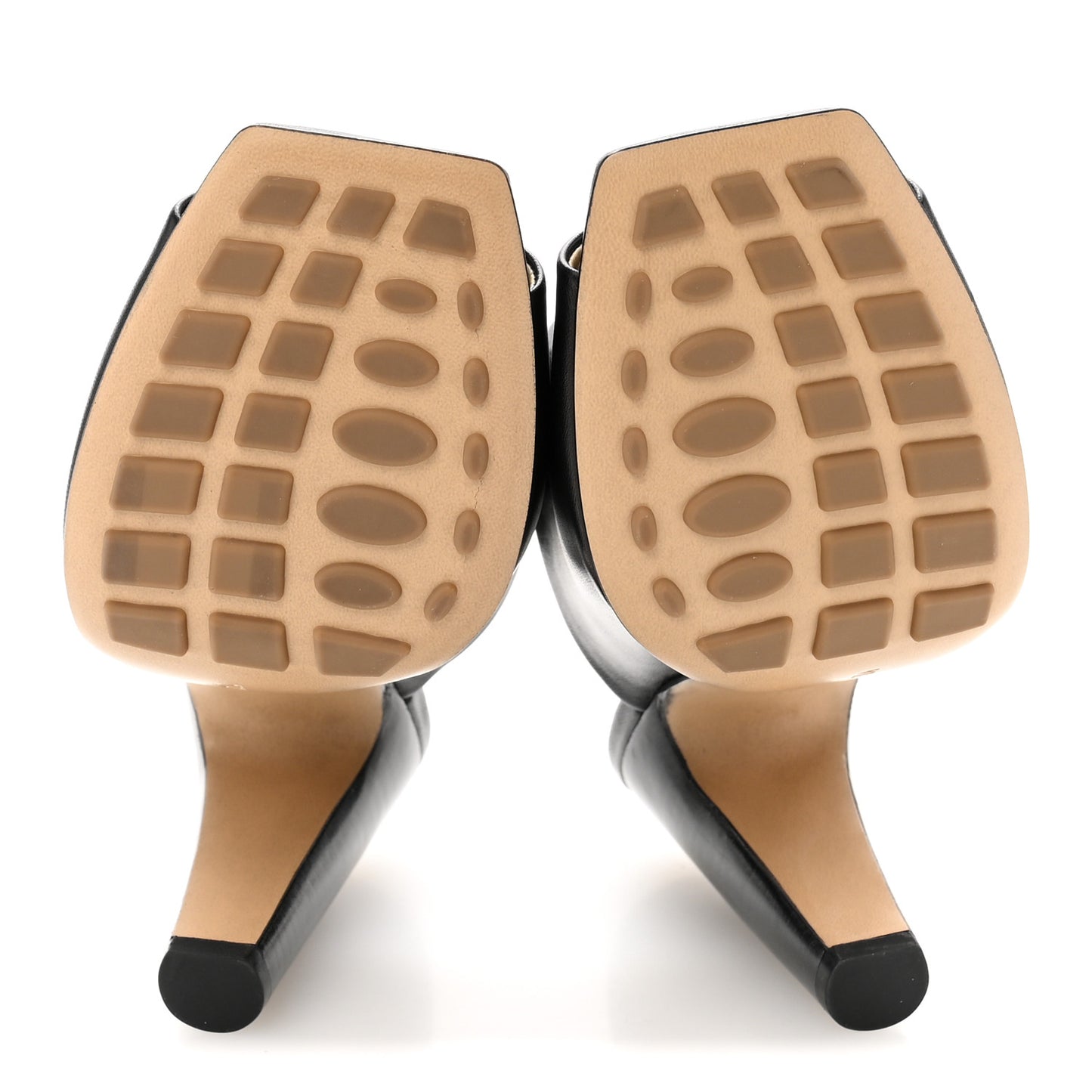 Lambskin Stretch Canalazzo Sandals 37.5 Black
