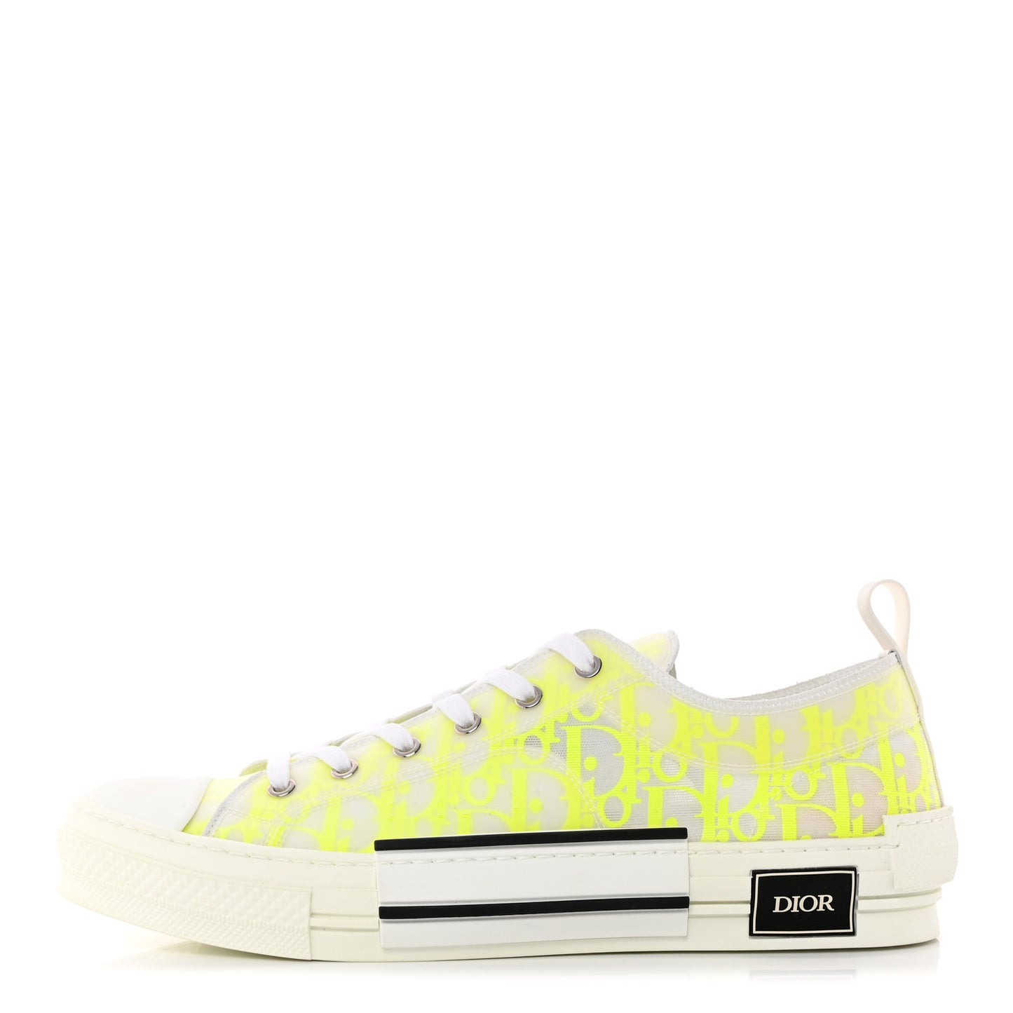 Technical Canvas Oblique Mens B23 Low Top Sneakers 45 Yellow