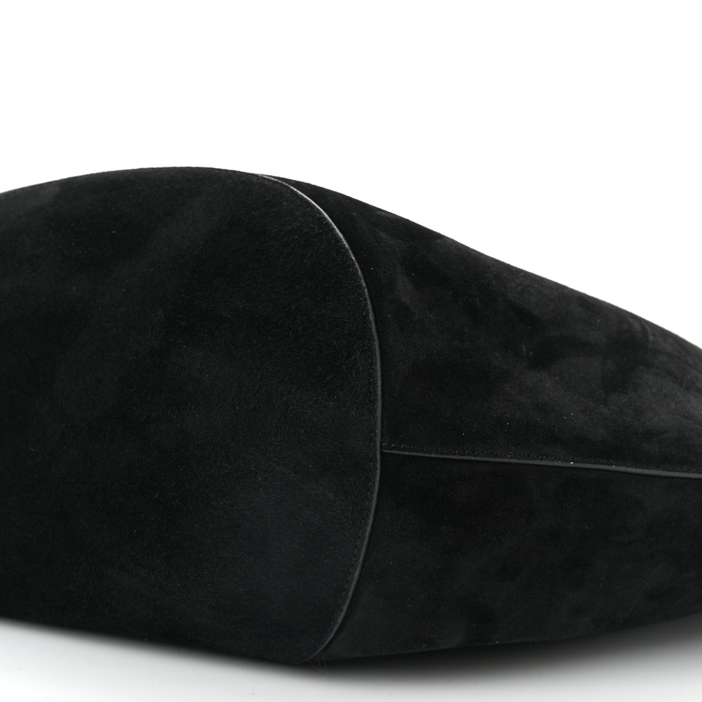 Suede Calfskin Medium Lotus Tote Black