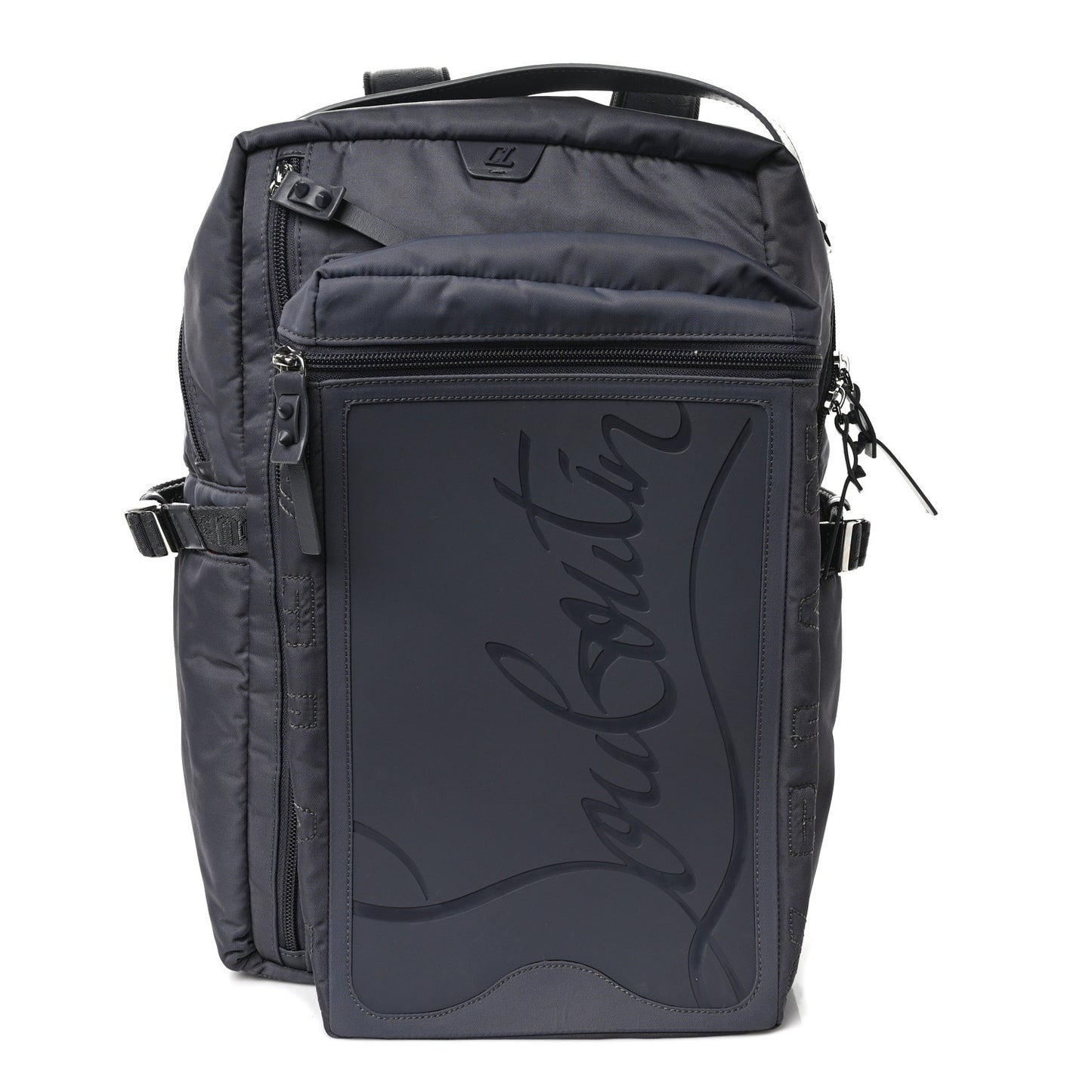 Calfskin Rubber Nylon Loubideal Backpack Smoky