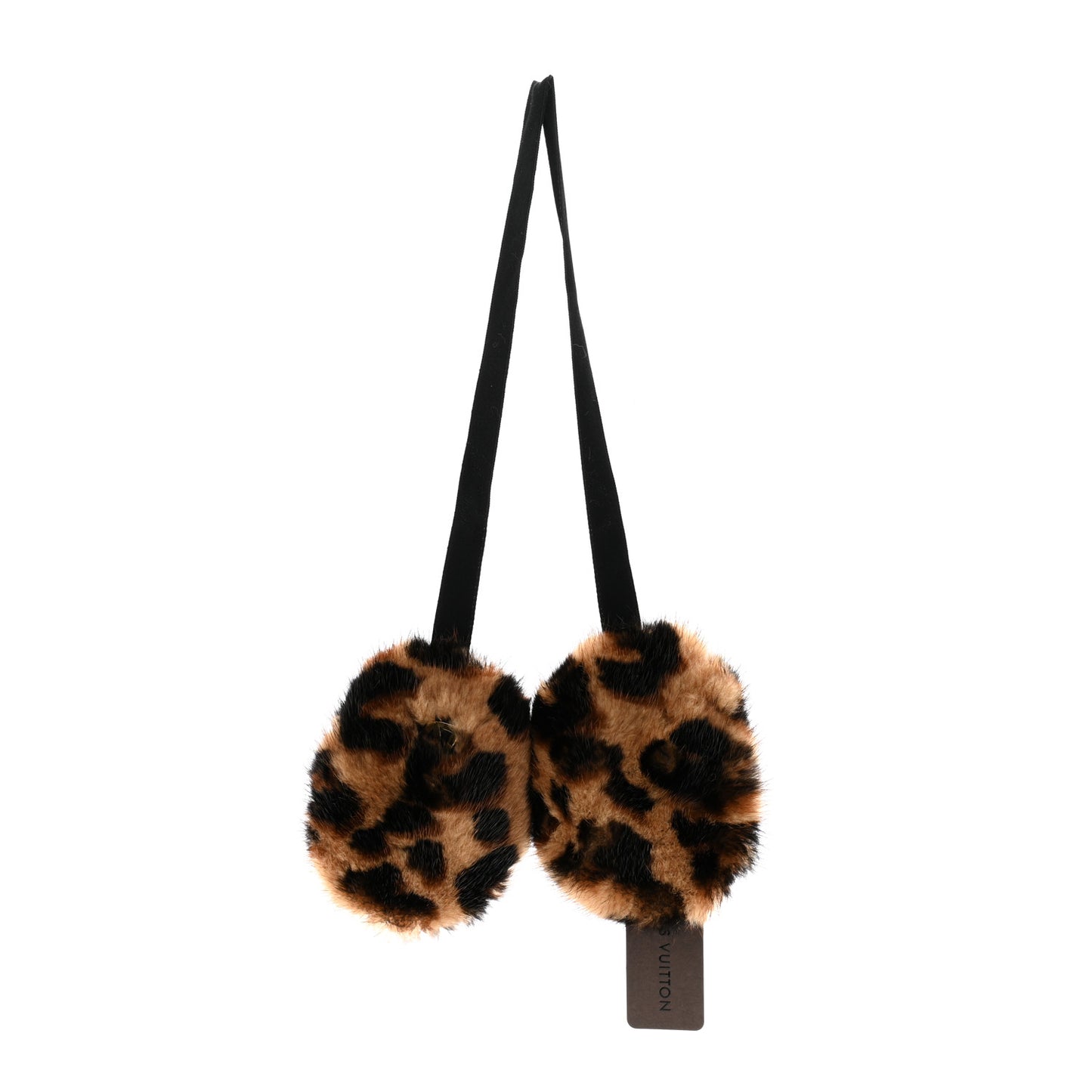 Mink Leopard Earmuffs Brown