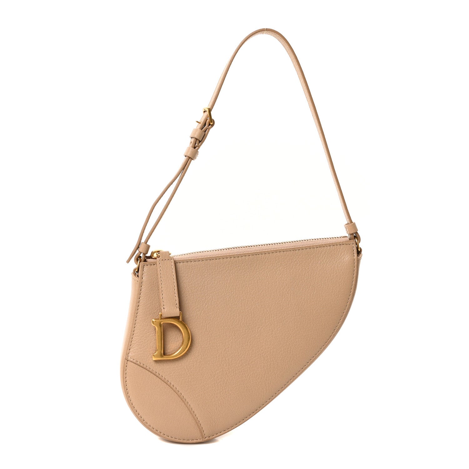 Christian Dior Goatskin Saddle Rodeo Pouch Biscuit 1810571