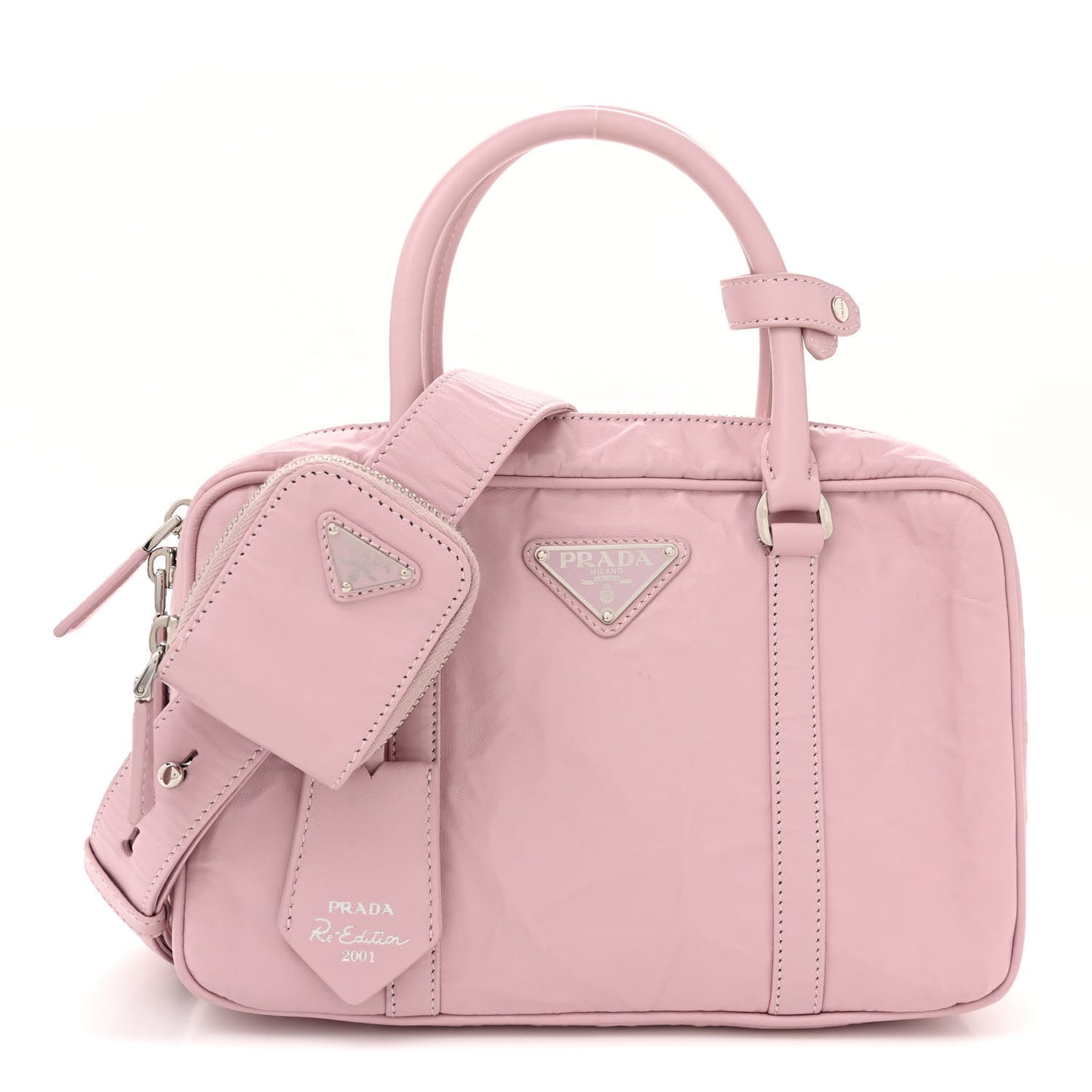 Nappa Antique Medium Re-Edition 2001 Two Handle Bag Alabastro