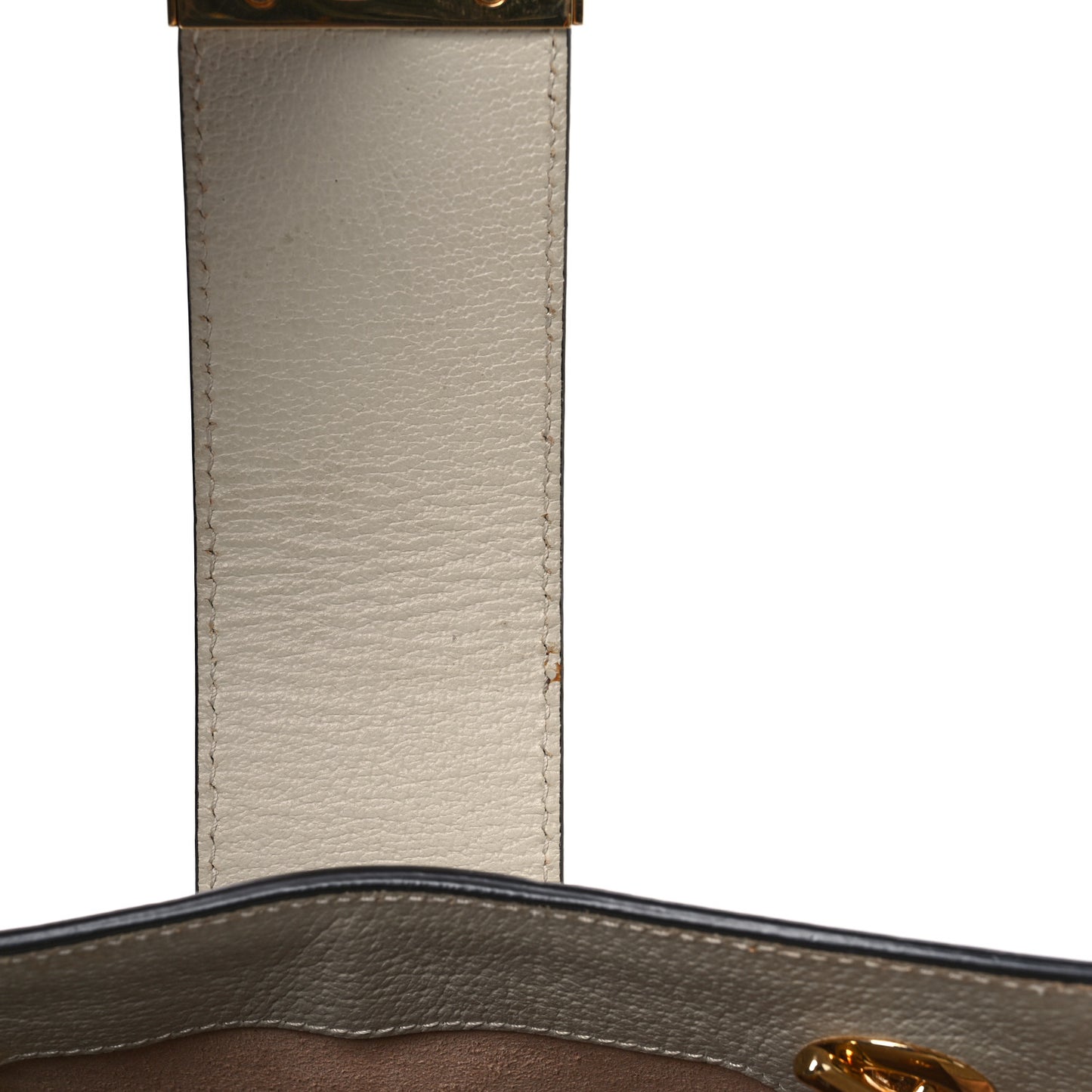 GG Supreme Monogram Flora Textured Calfskin Small Padlock Tote Beige Ebony Multicolor Mystic White