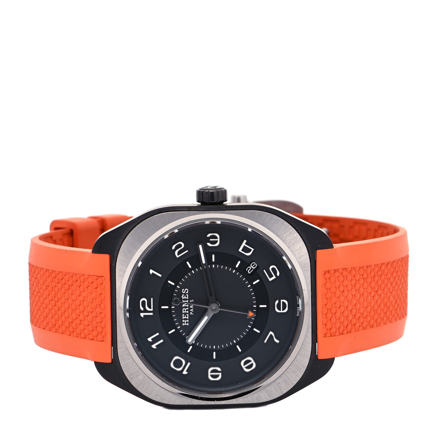 DLC Coated Titanium Rubber 39mm H08 Automatic Watch Orange
