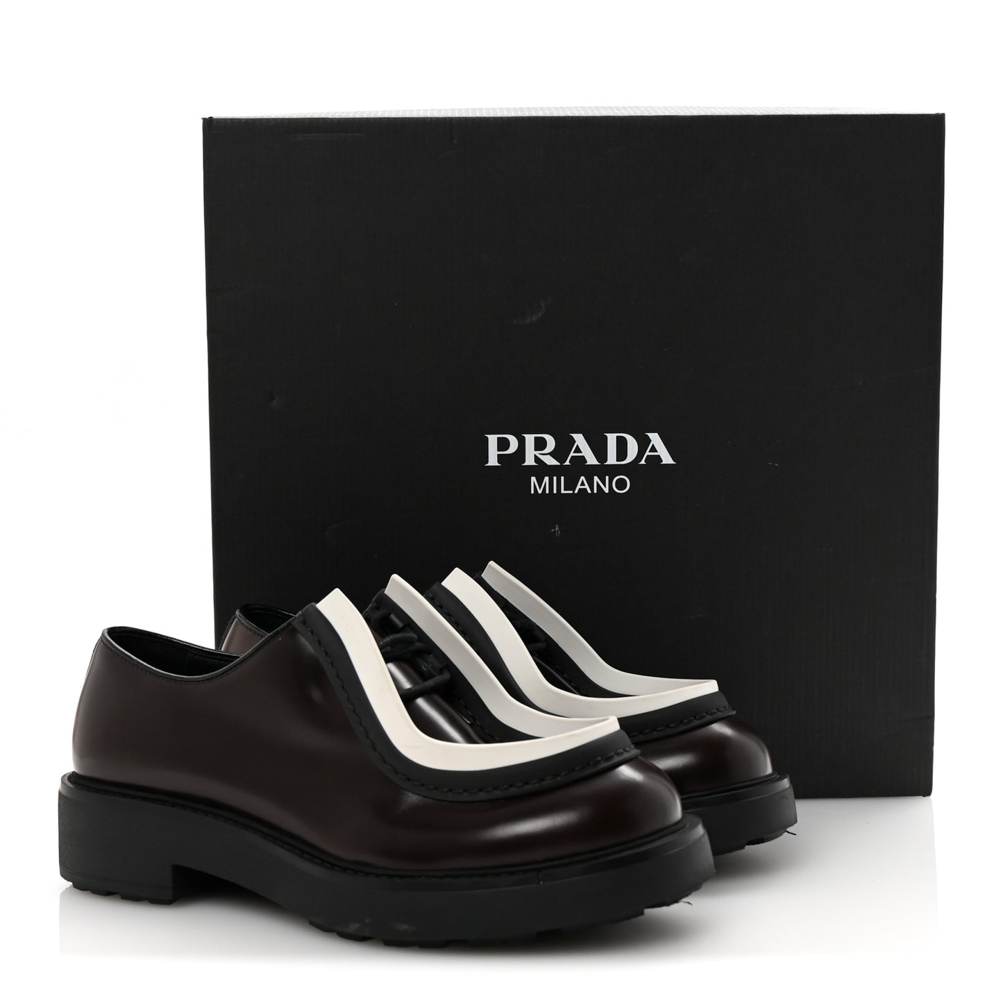 Spazzolato Rois Monolith 55mm Derby Loafers 8 Dark Brown Black