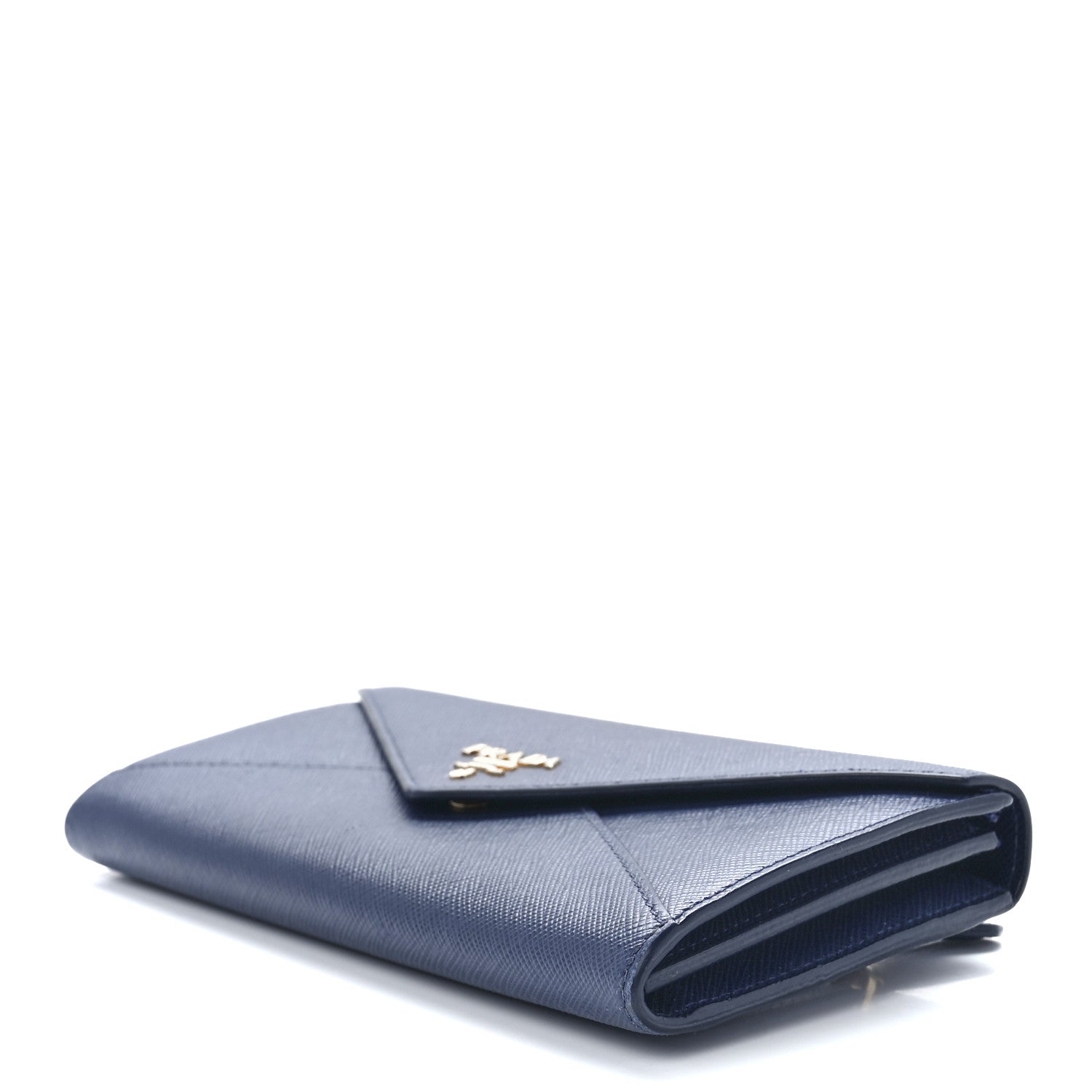 Prada Saffiano Envelope Wallet Bluette 9 of 11