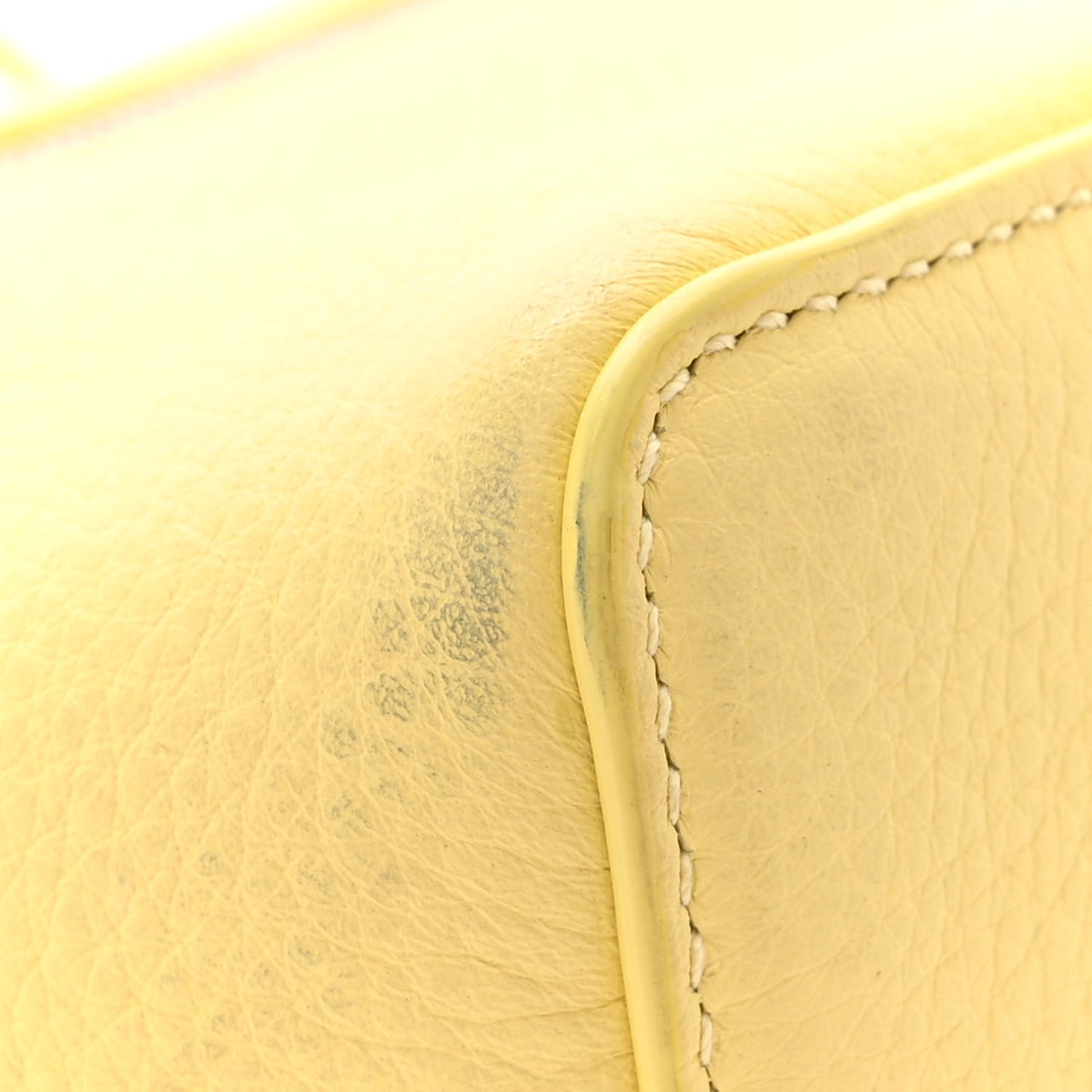 Grained Calfskin L19 Extra Pocket Pouch Yellow