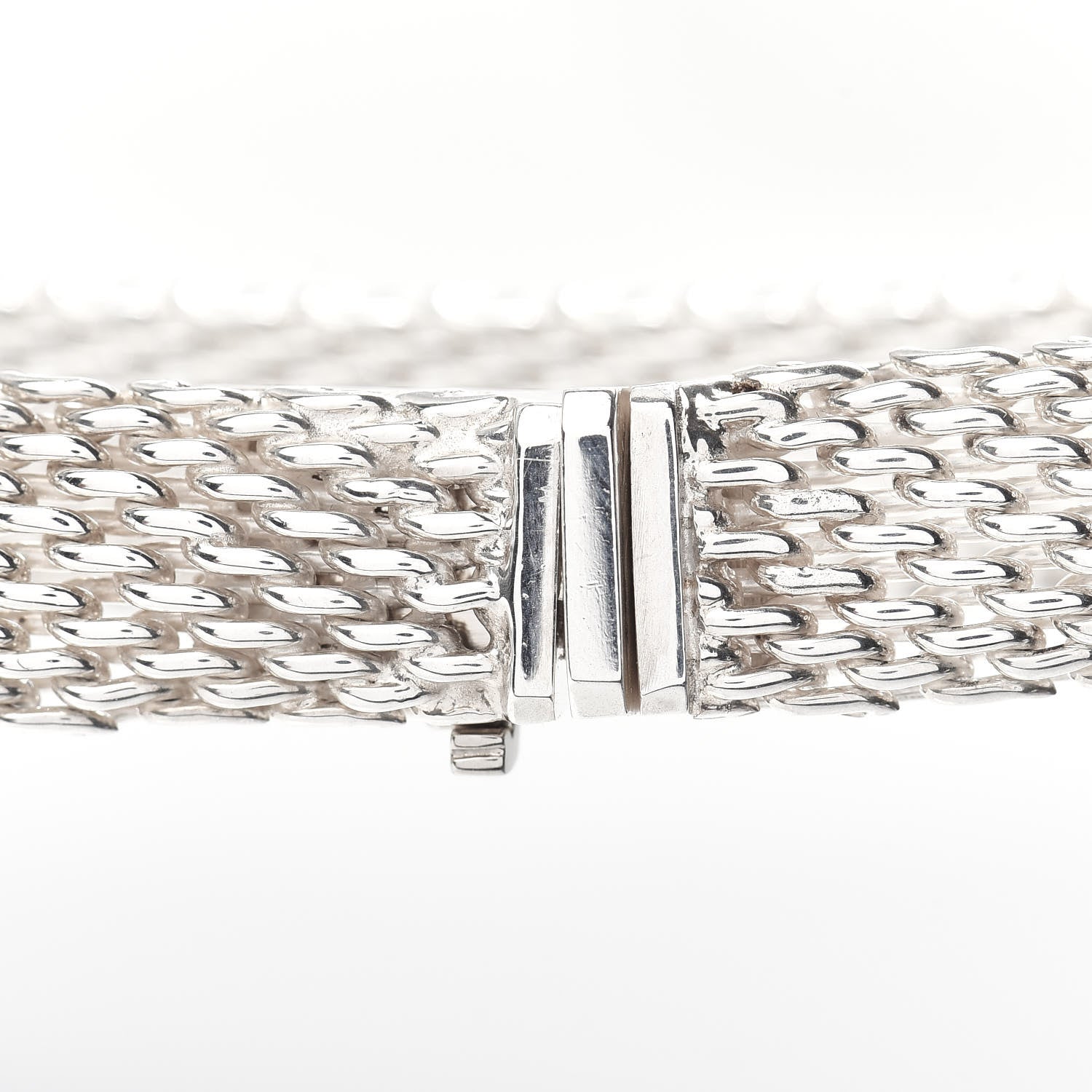 Tiffany Sterling Silver Somerset Mesh Necklace 4 of 4