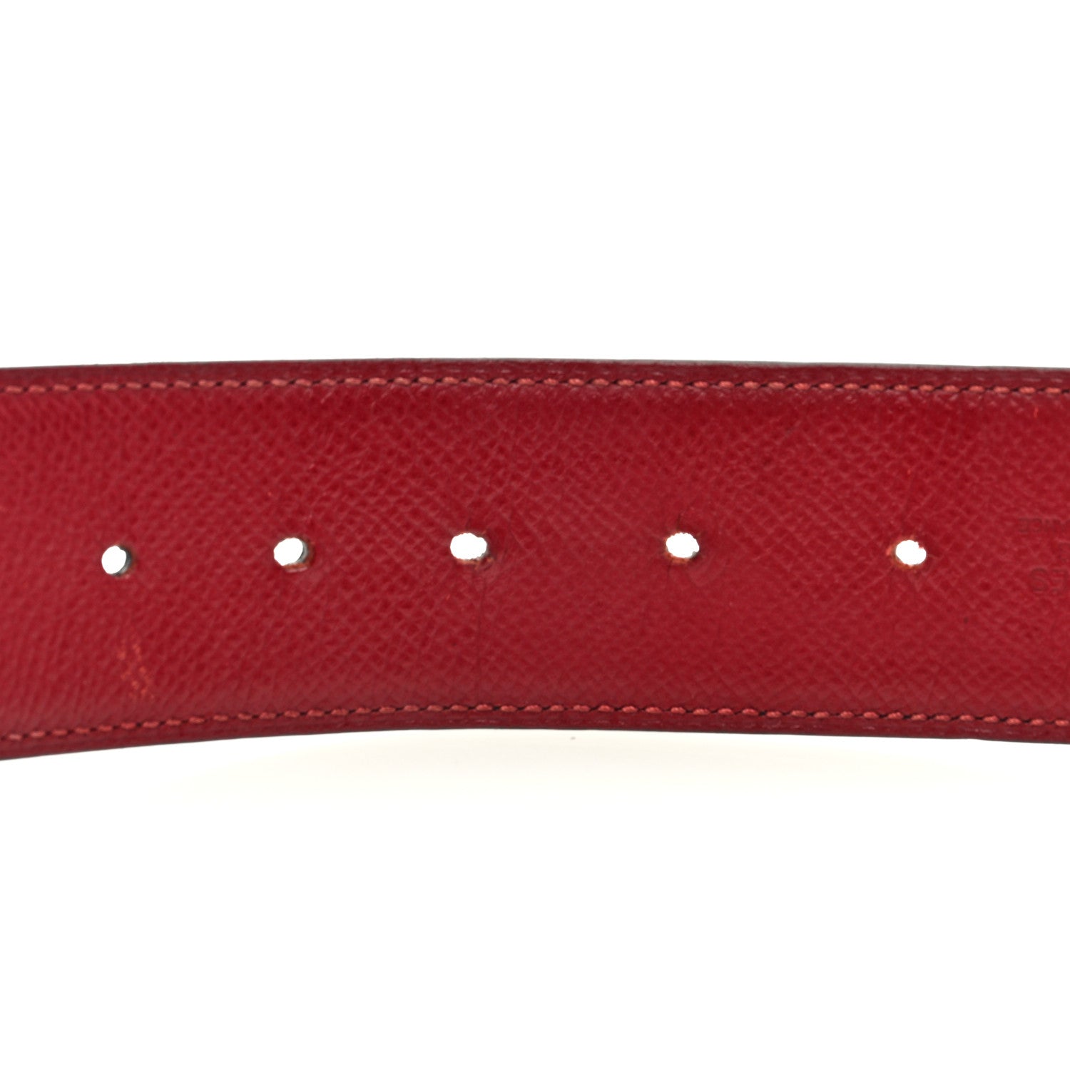 Hermes Epsom 42mm Constance 2 H Belt 80 32 Black Rouge Vif 5 of 5