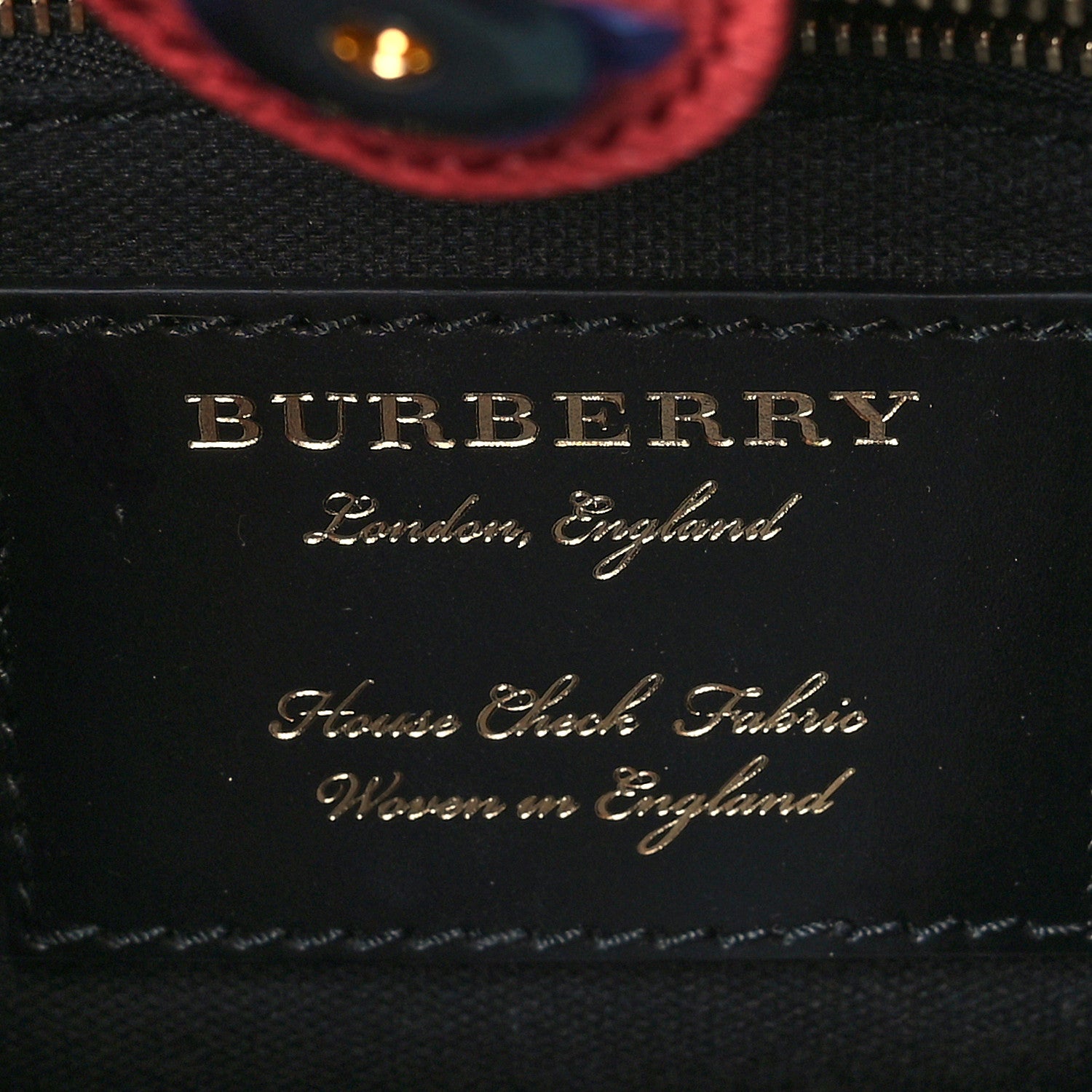 Burberry Grainy Calfskin House Check Small Banner Tote Cinnamon Red 6 of 9