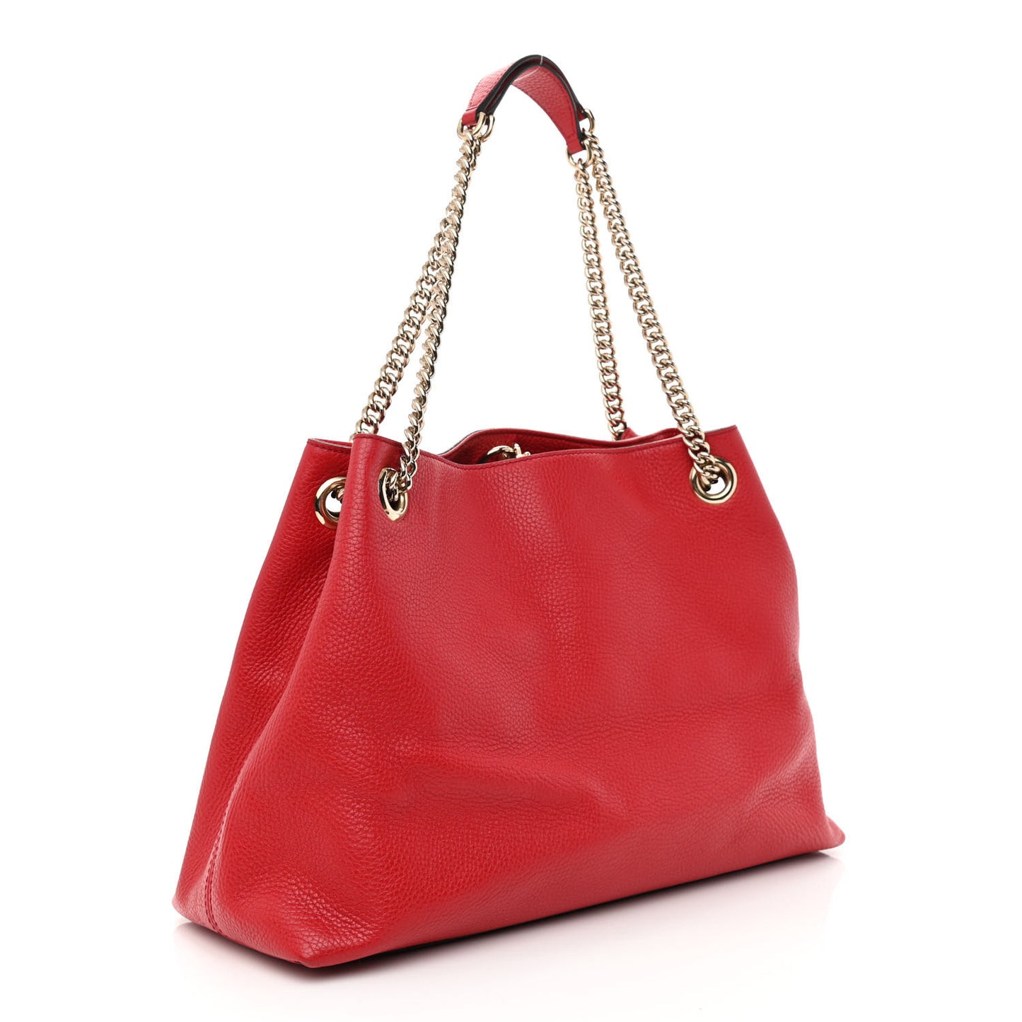 Cellarius Calfskin Medium Soho Chain Shoulder Bag Vibrant Red