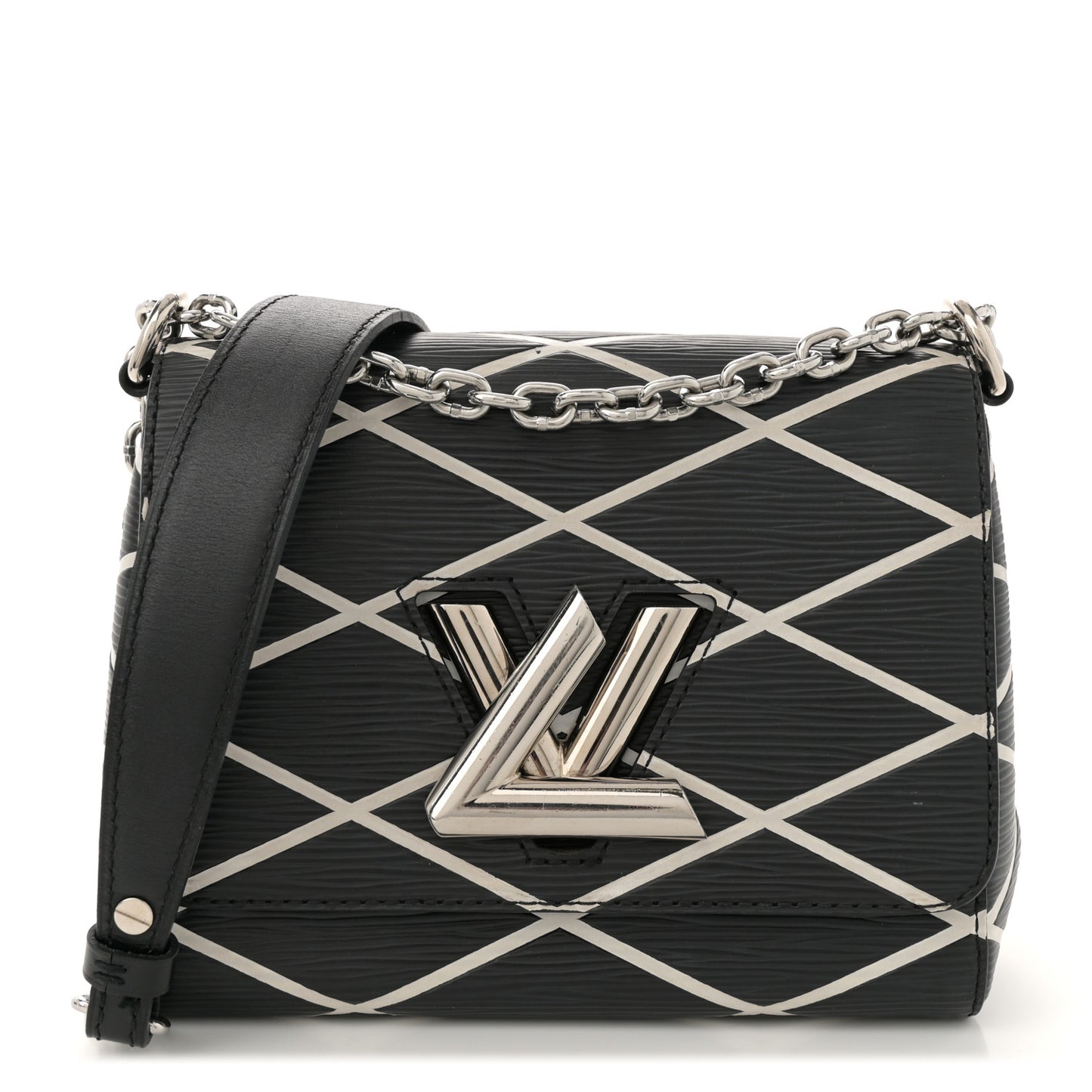 Epi Malletage Twist Shoulder Bag PM Black