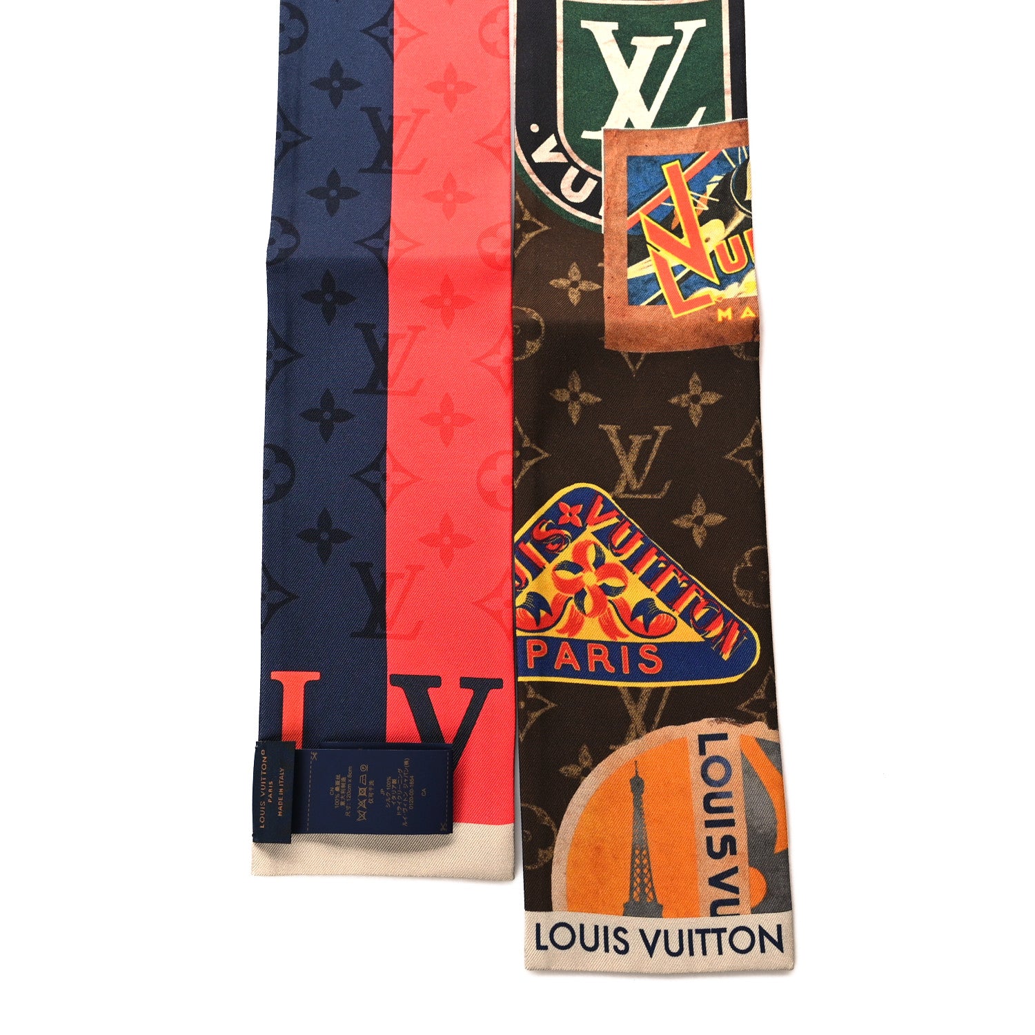 Louis Vuitton Silk Monogram Flight Mode Elysee Palace Hotel Bandeau Brown 2 of 3