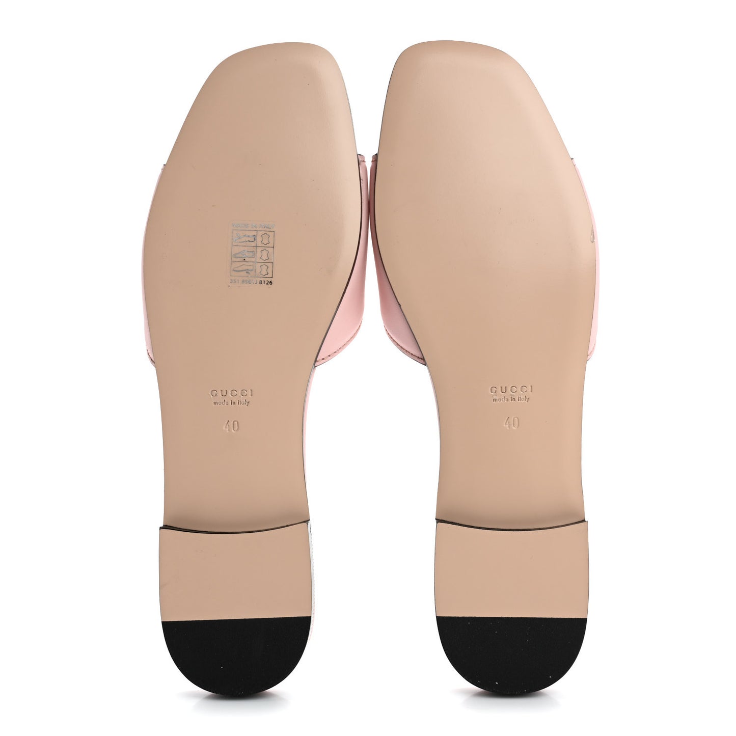 Cosmos Softy Calfskin Interlocking G Cut Out Slide Sandals 40 Pastel Pink