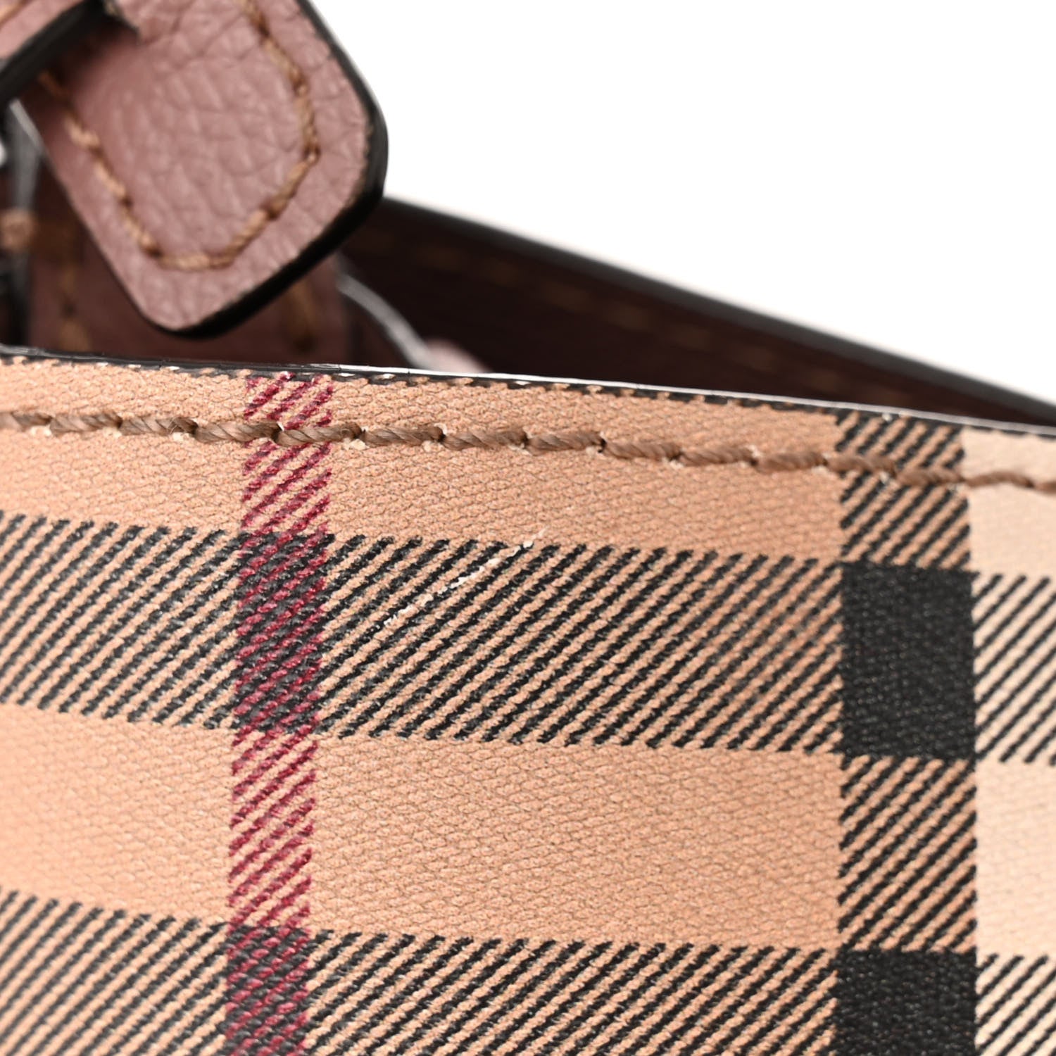 Burberry Haymarket Check Colours Small Lorne Bucket Crossbody Elderberry 17 of 20