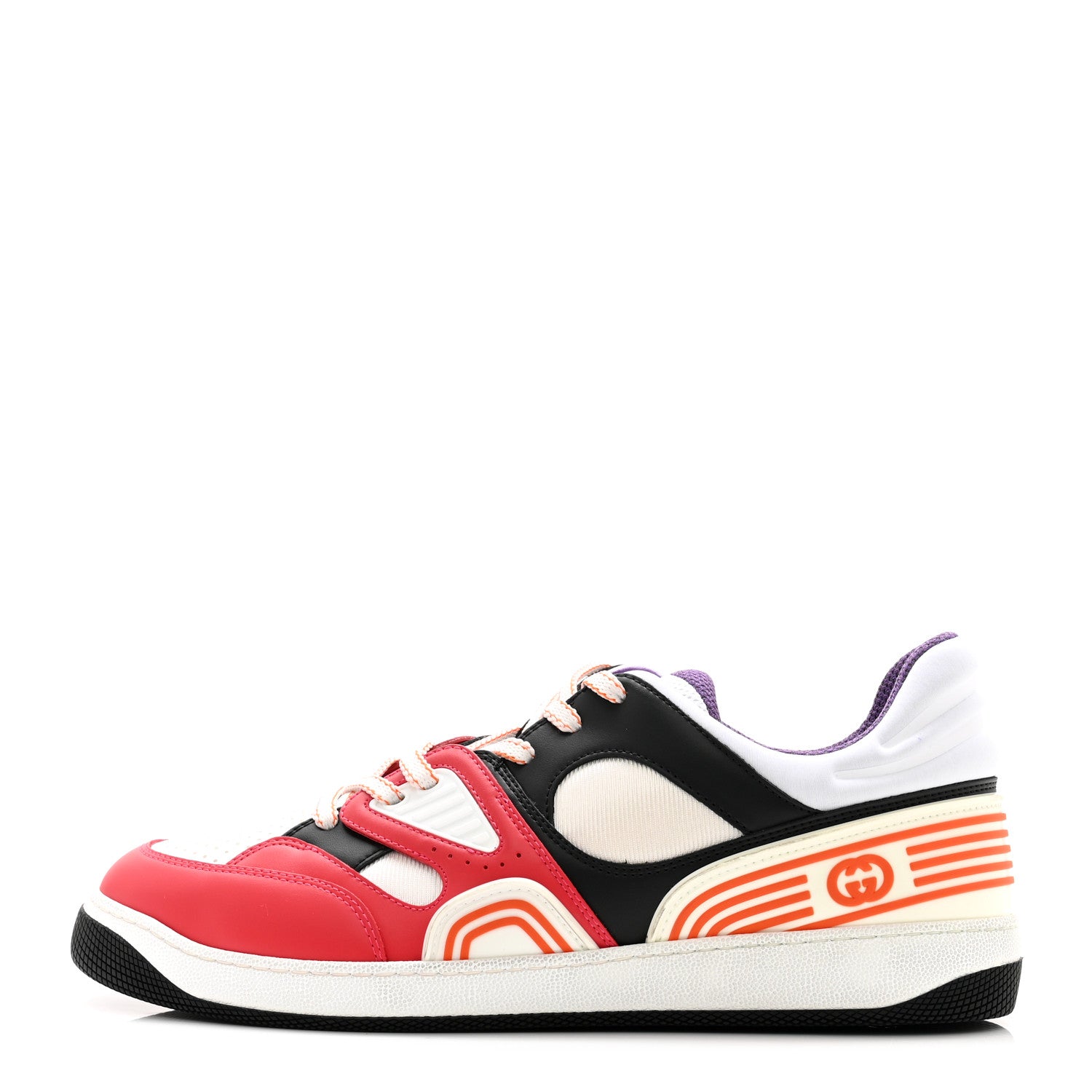 Gucci Demetra Mens Basket Low Top Sneakers 10 Deep Coral Great White Black 1 of 12