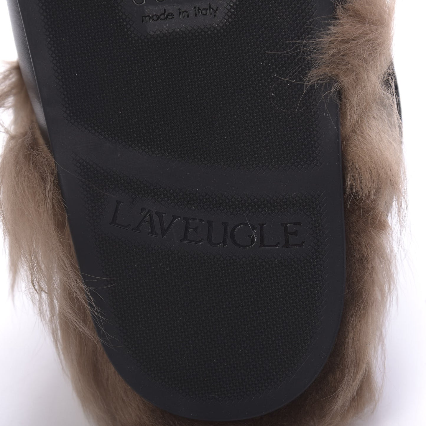 Calfskin Fur Mens Horsebit River Slingback Slippers 6 Black