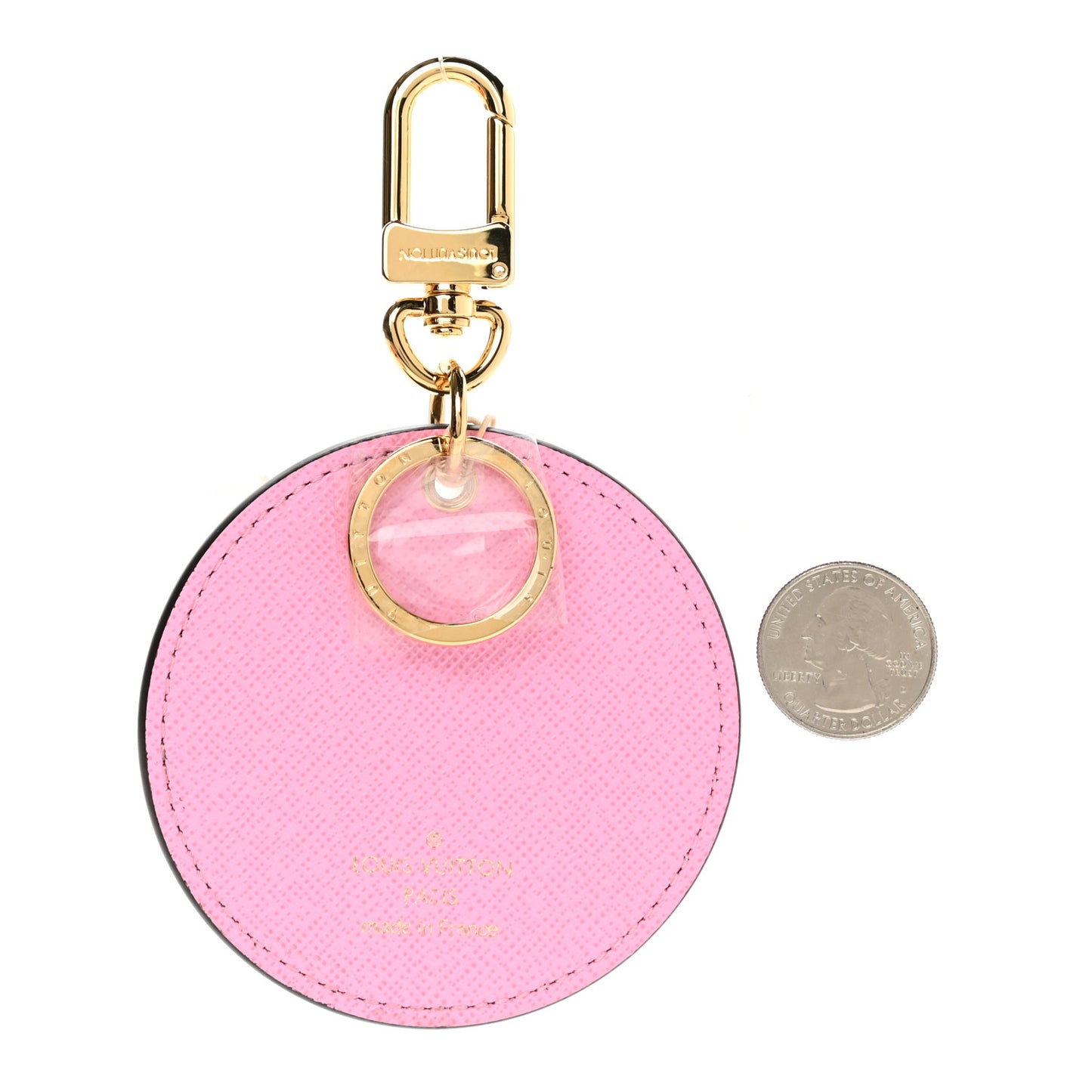Monogram 2022 Christmas Animation Paris Bag Charm Key Ring Pink
