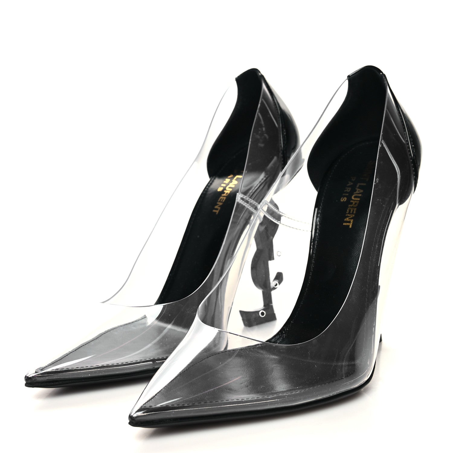 Saint Laurent Patent Calfskin PVC Opyum 39 Black 3 of 9