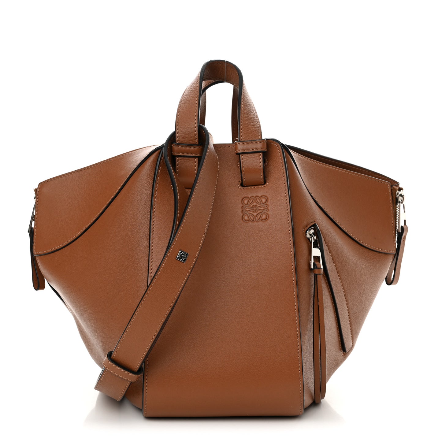 Calfskin Small Hammock Shoulder Bag Tan