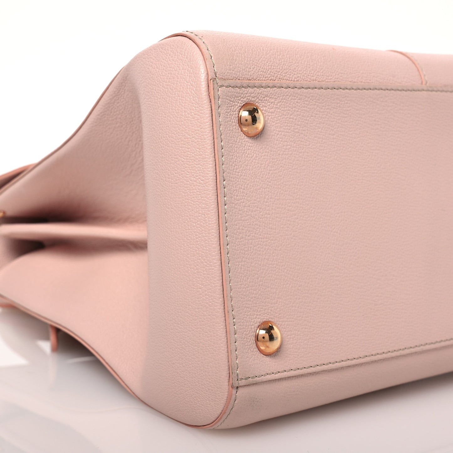 Grained Calfskin MM Brillant Satchel Nude