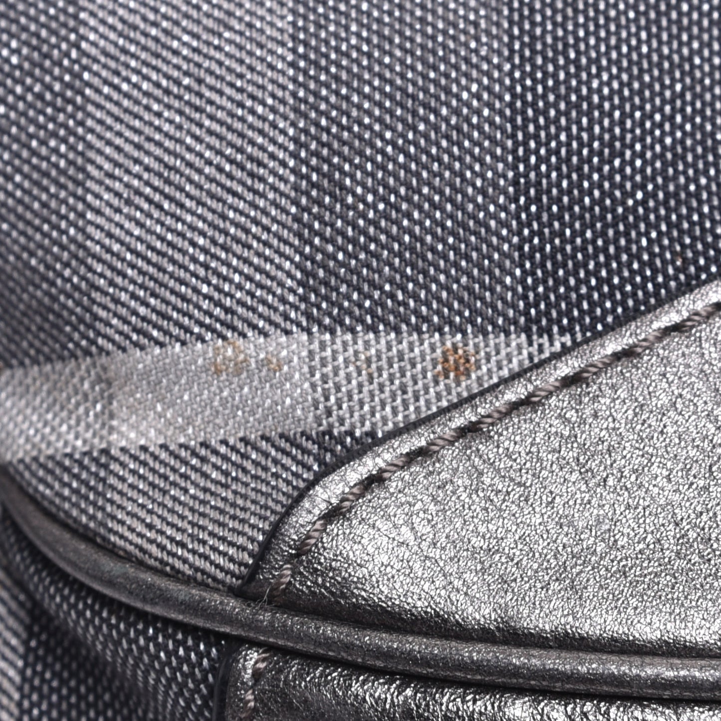 Shimmer Check Small Brooklyn Hobo Grey