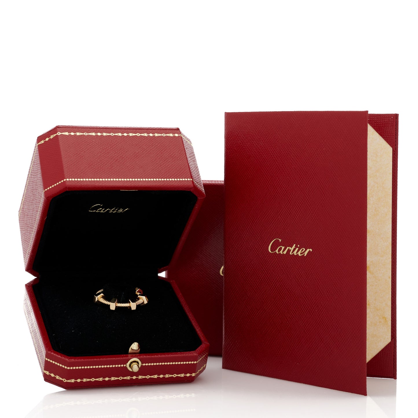 18K Yellow Gold Ecrou De Cartier Ring 52 6