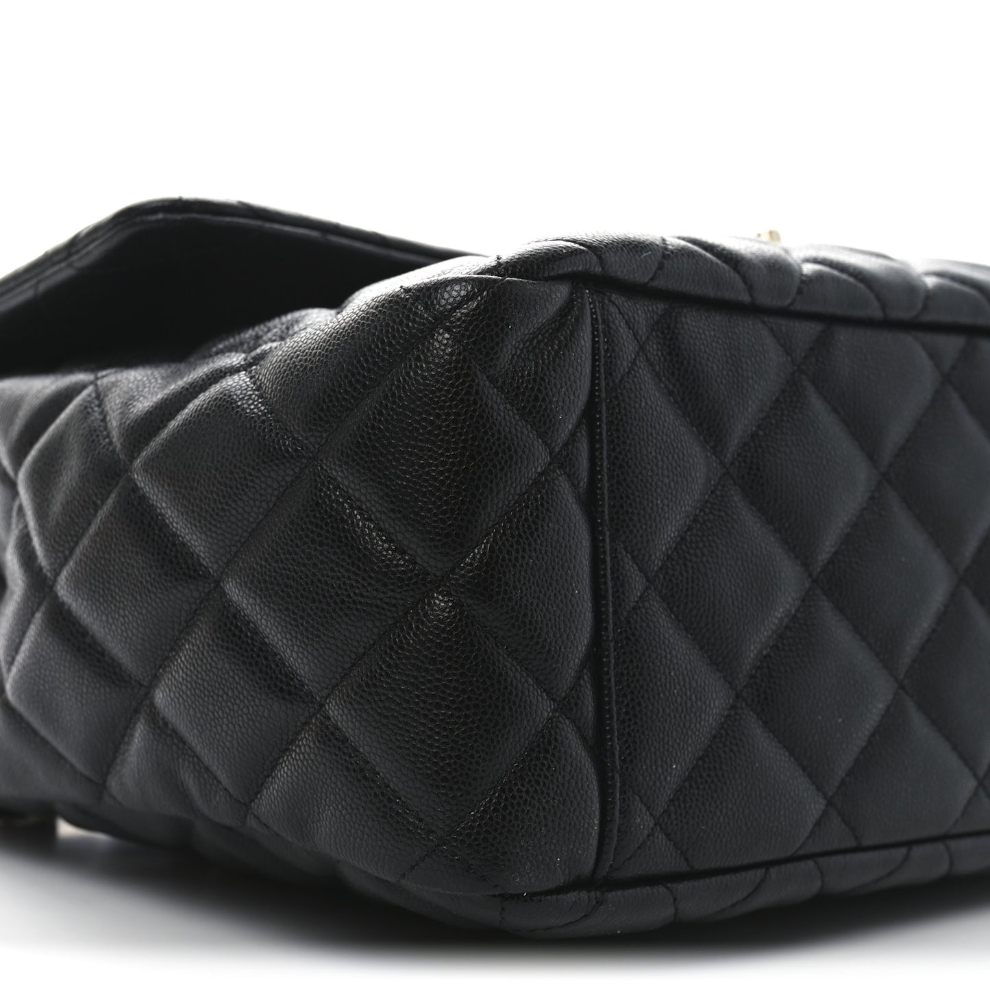 Caviar Quilted XXL Travel Flap Bag Black