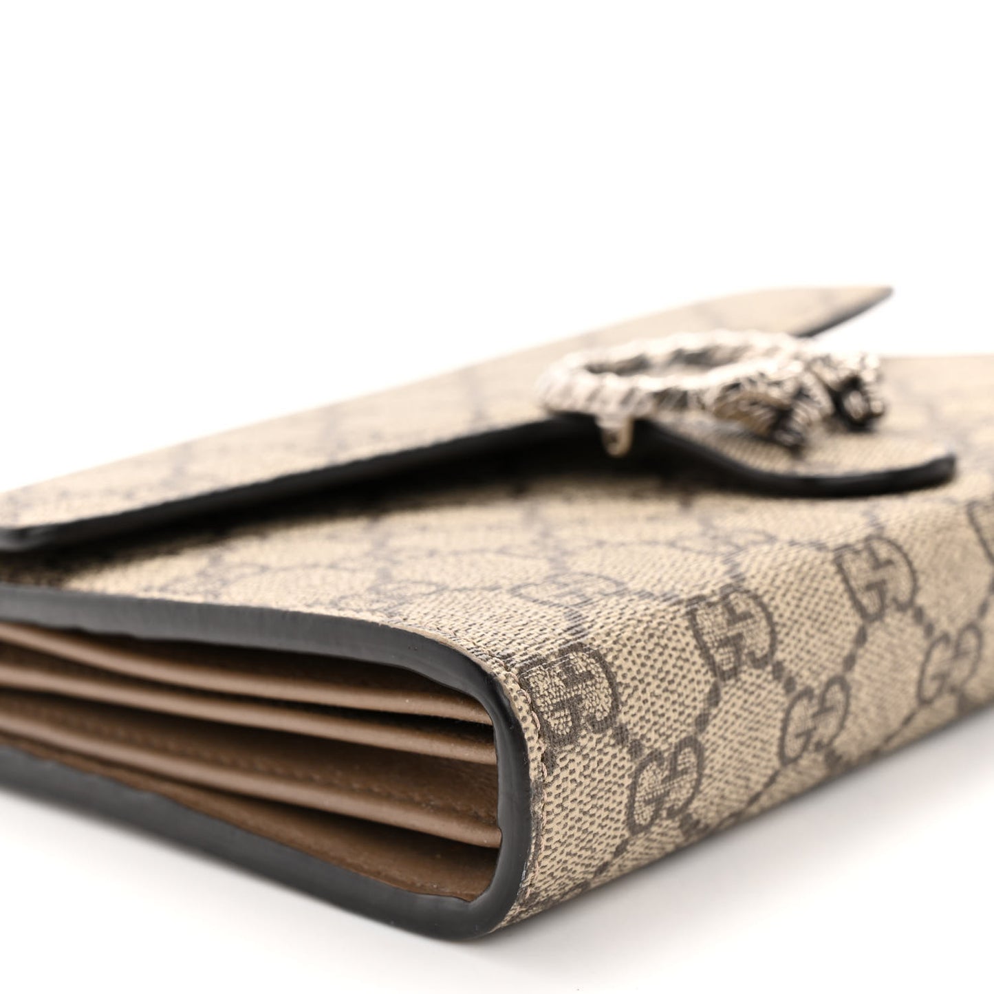 GG Supreme Monogram Mini Dionysus Chain Wallet Beige Taupe