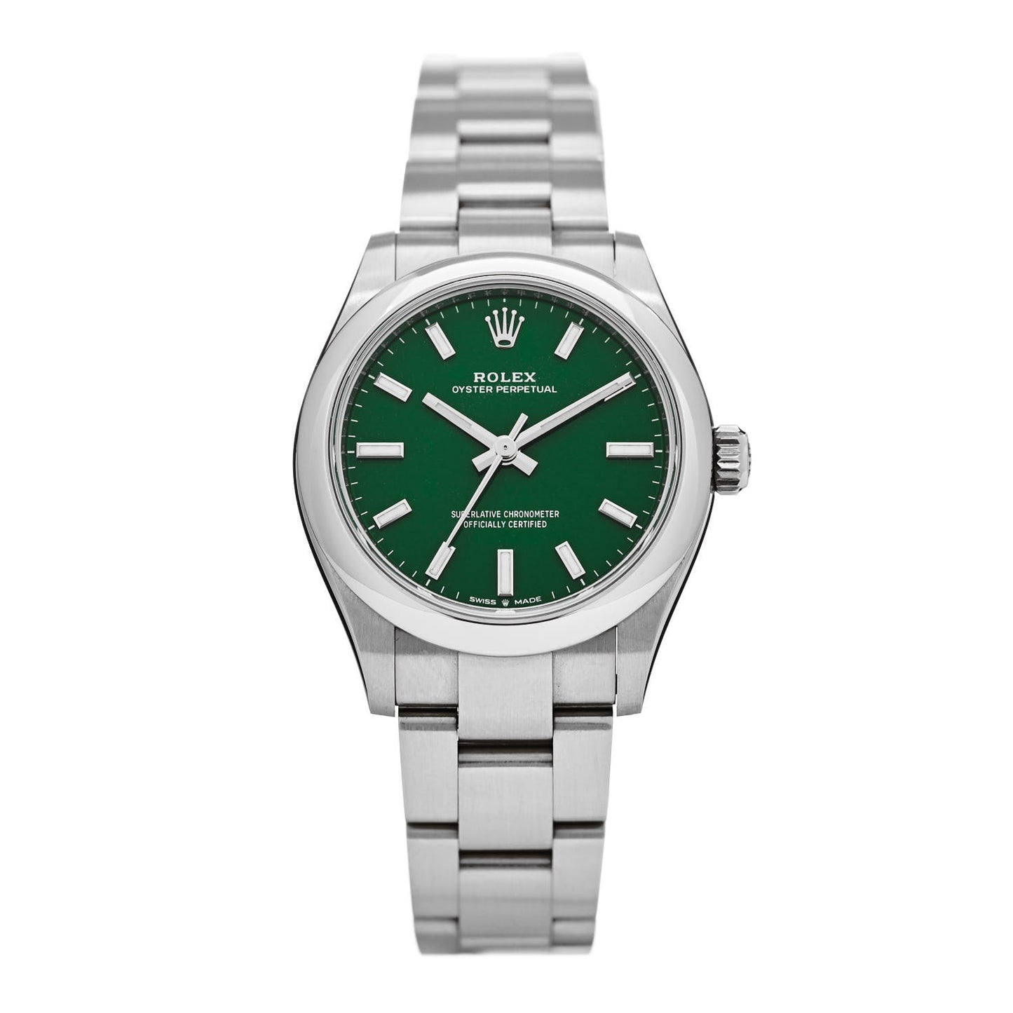 Stainless Steel 31mm Oyster Perpetual Watch Green 277200