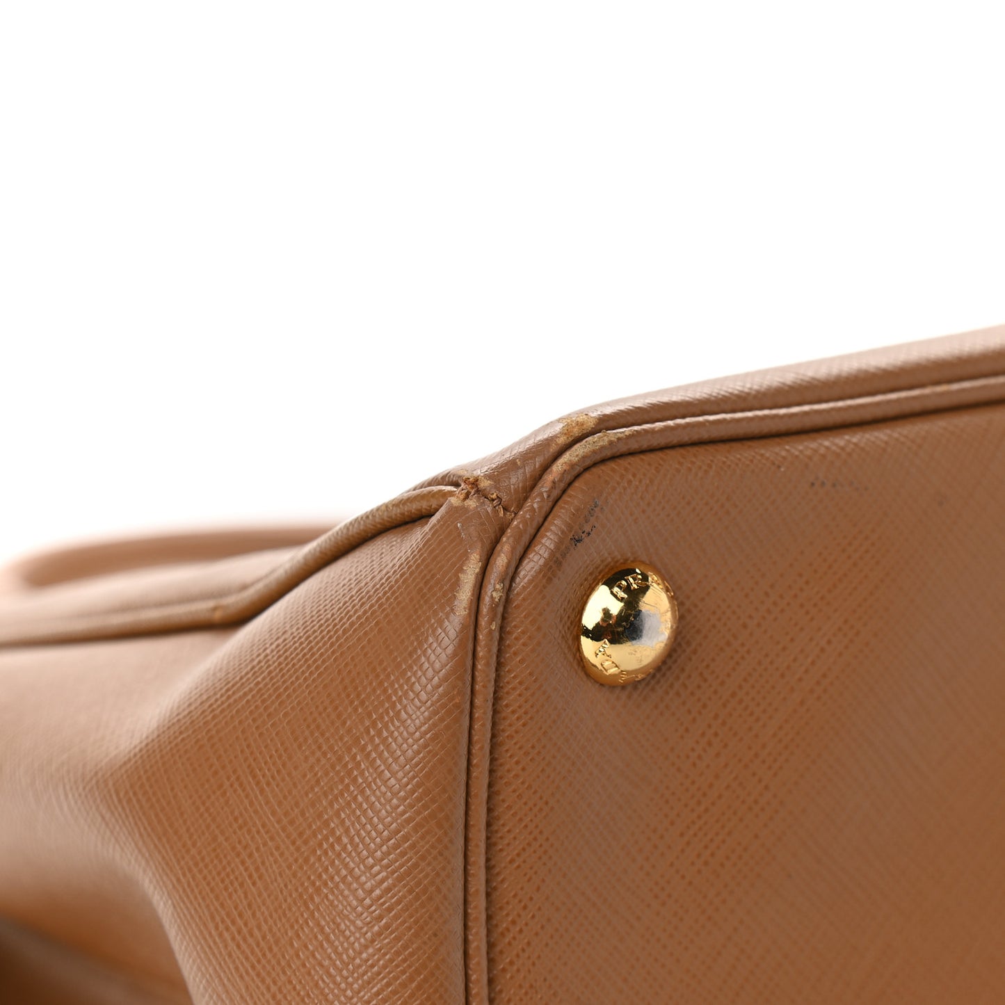 Saffiano Large Galleria Double Zip Tote Caramel
