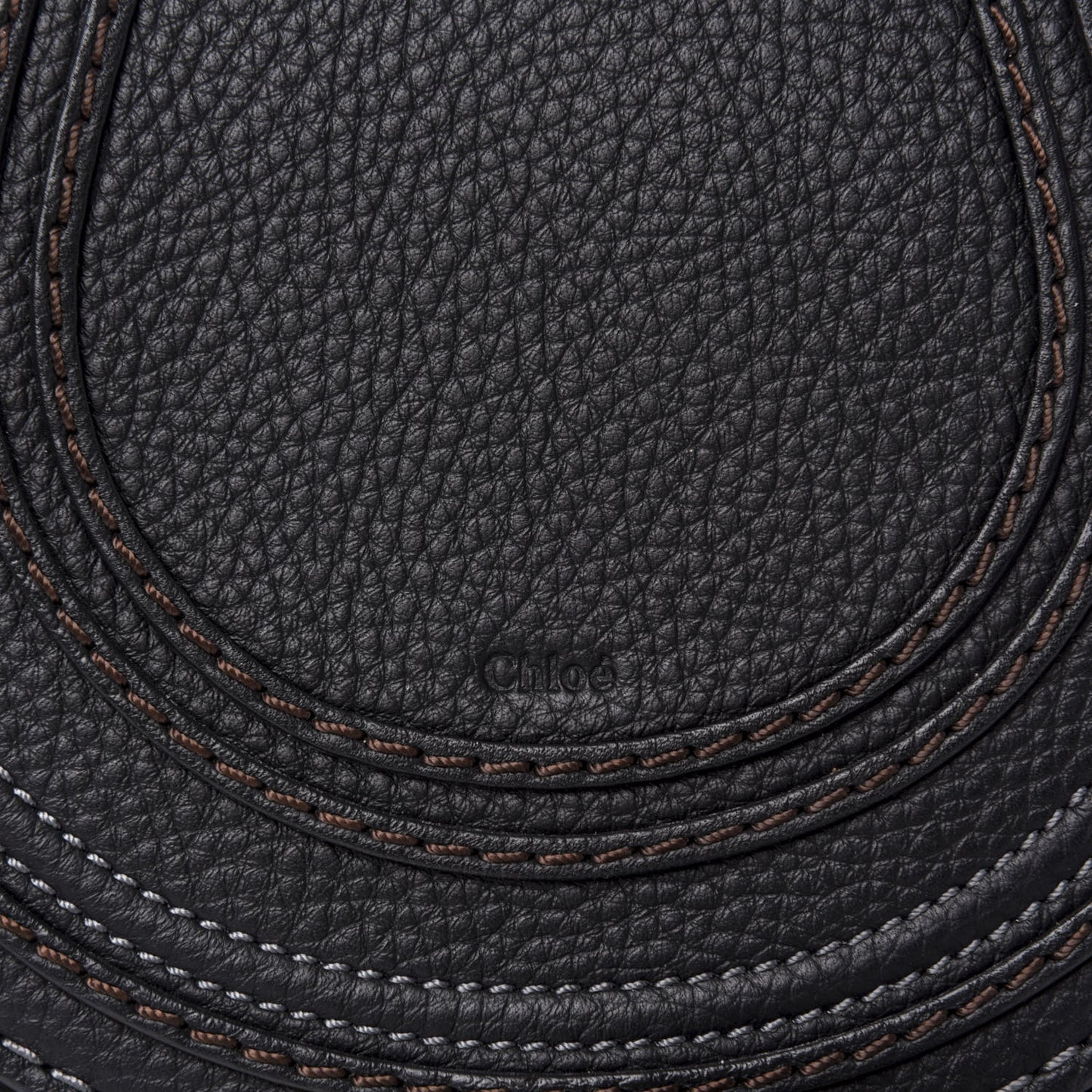 Calfskin Mini Marcie Round Crossbody Bag Black