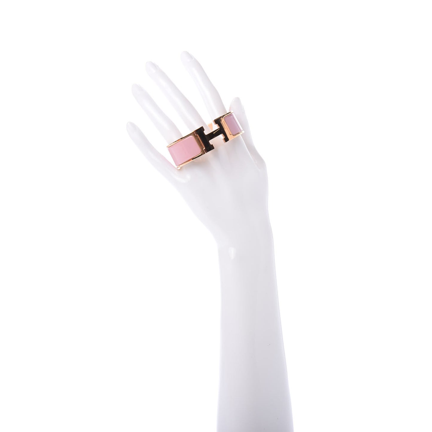 Enamel Wide Clic Clac H Bracelet PM Rose Nacarat