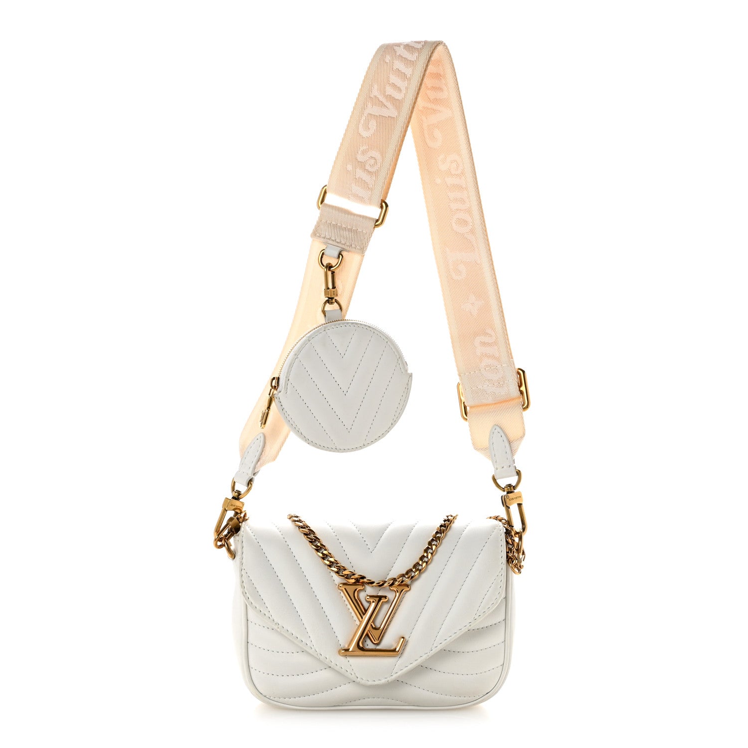 Louis Vuitton Calfskin New Wave Multi Pochette Snow 1927106