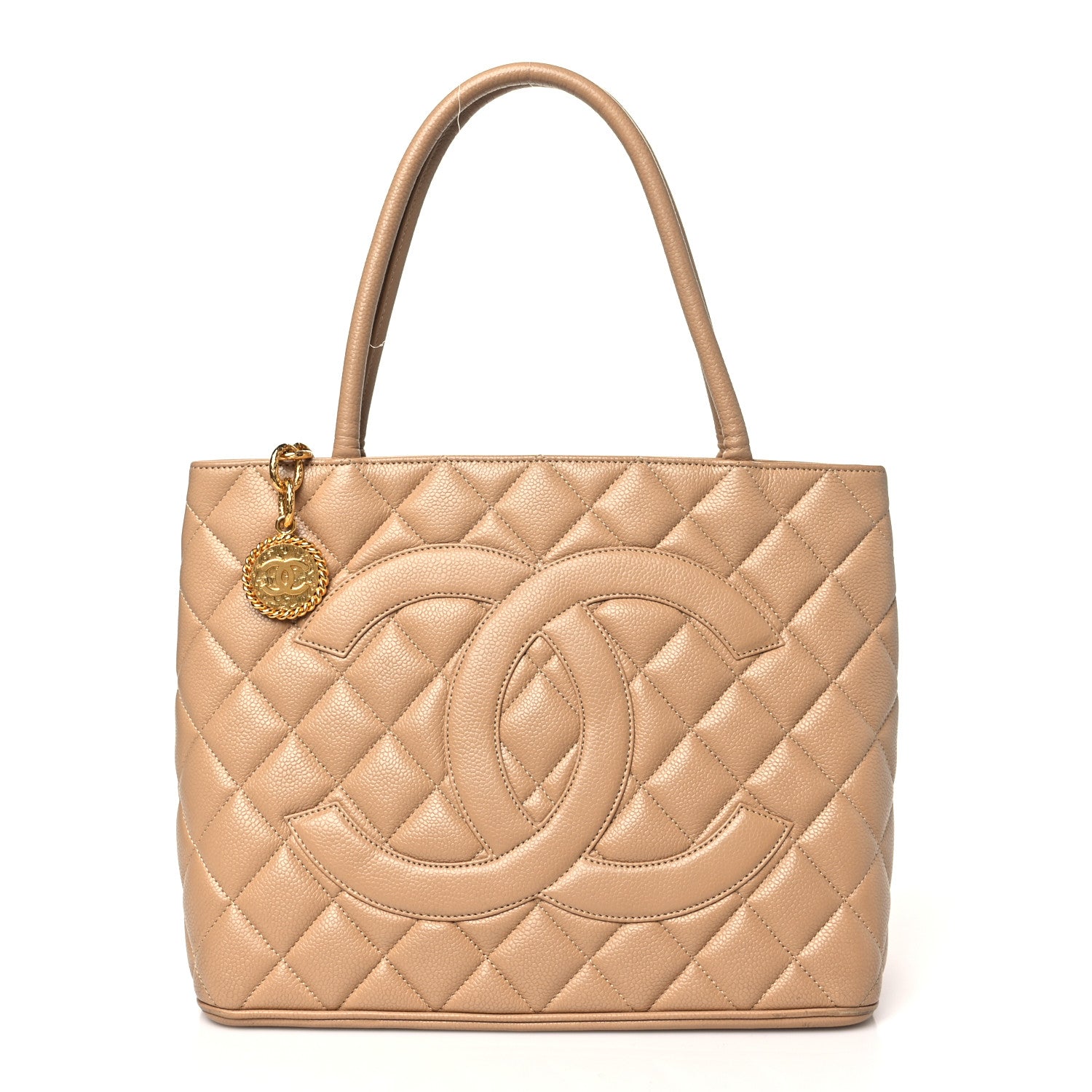 Chanel Caviar Quilted Medallion Tote Beige 1 of 10