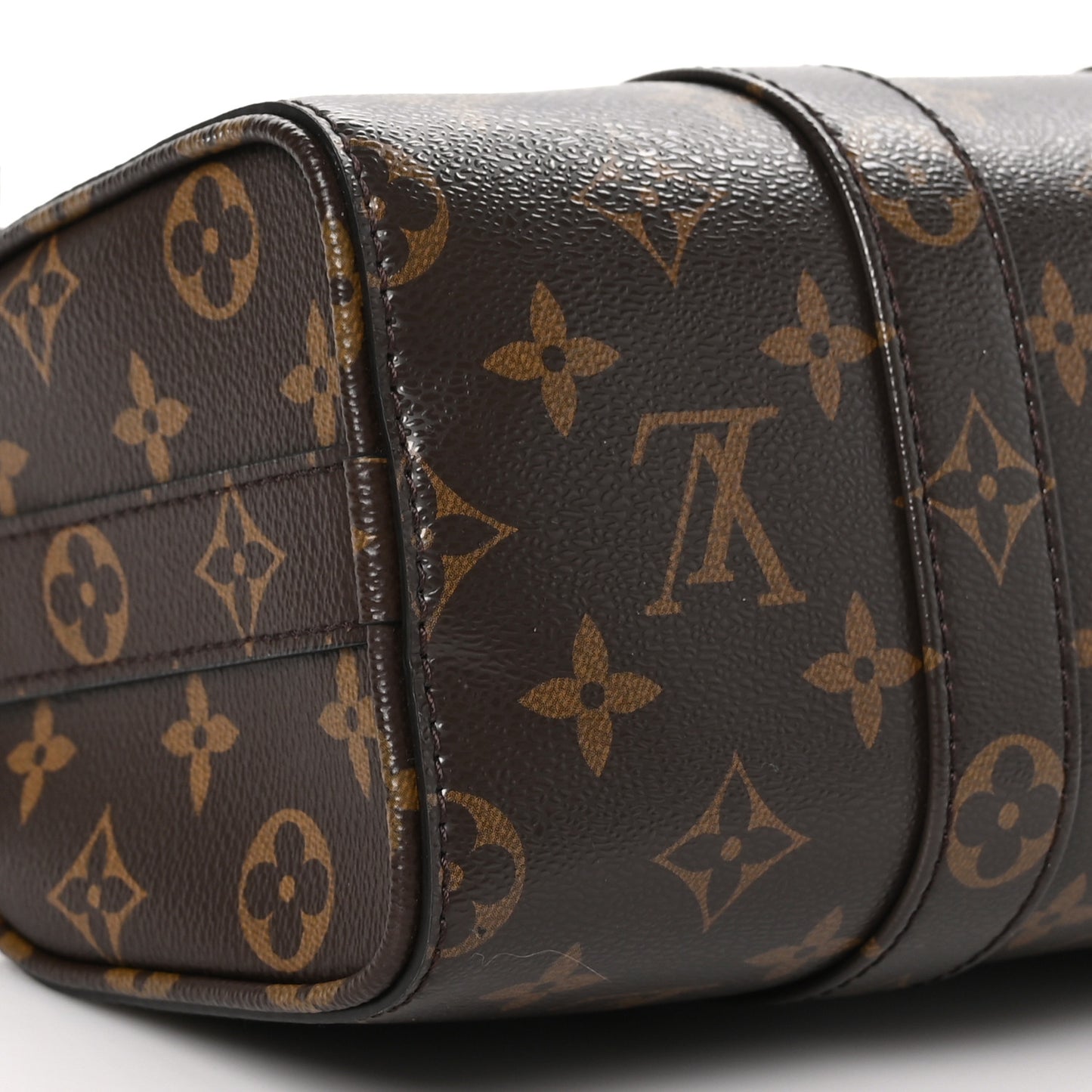 Metallic Monogram Portrait Keepall Bandouliere 25 Brown