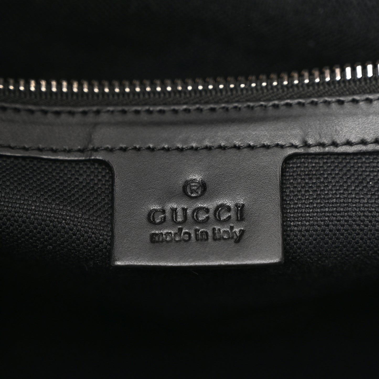 Soft GG Supreme Monogram Appia Calfskin Web East West Messenger Bag Black Grey