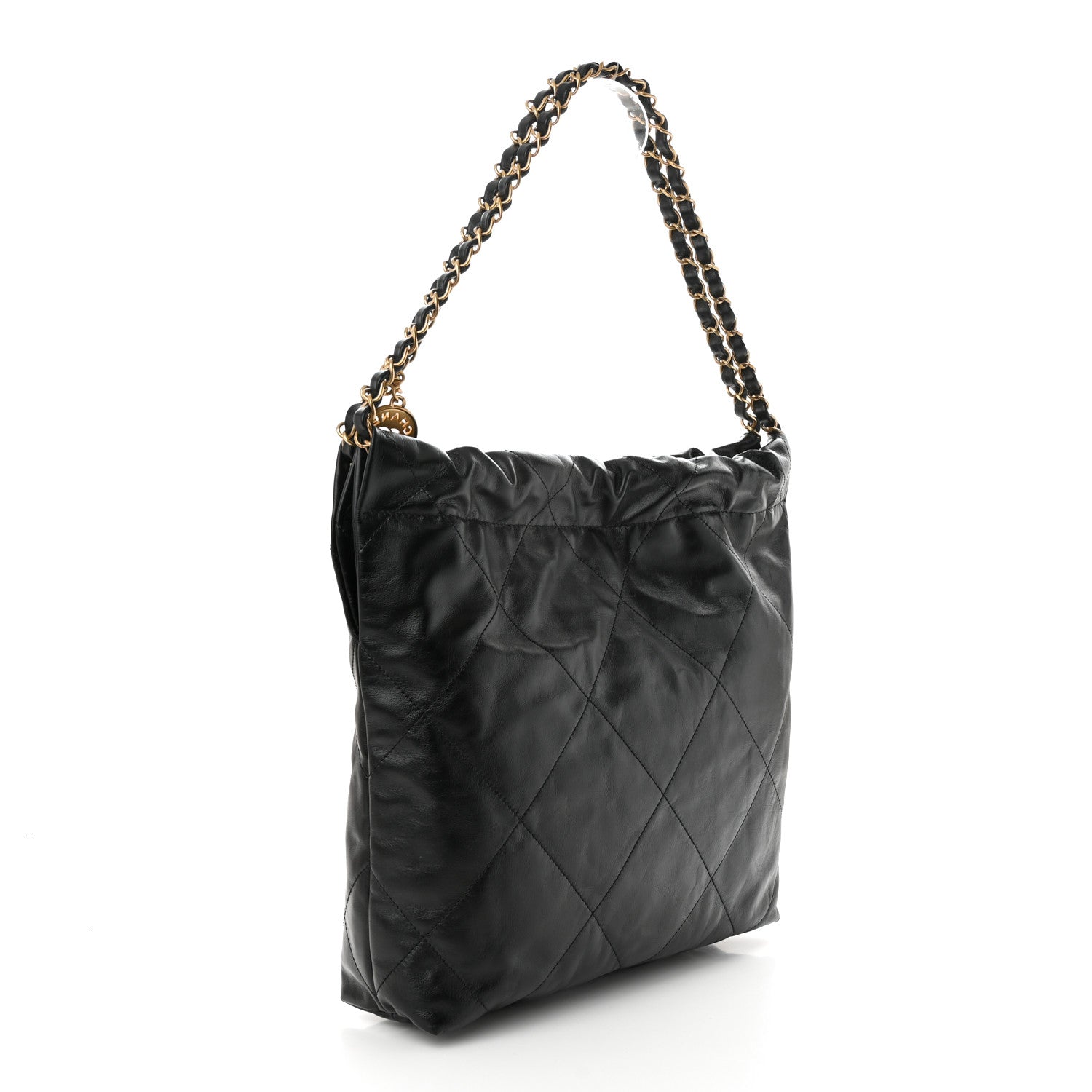 Chanel Shiny Calfskin Quilted Small Chanel 22 Black 4 of 12