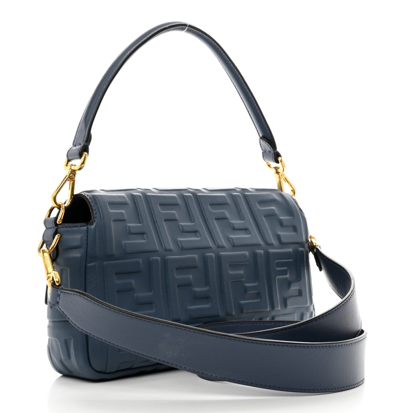 Nappa FF 1974 Embossed Baguette Mirto