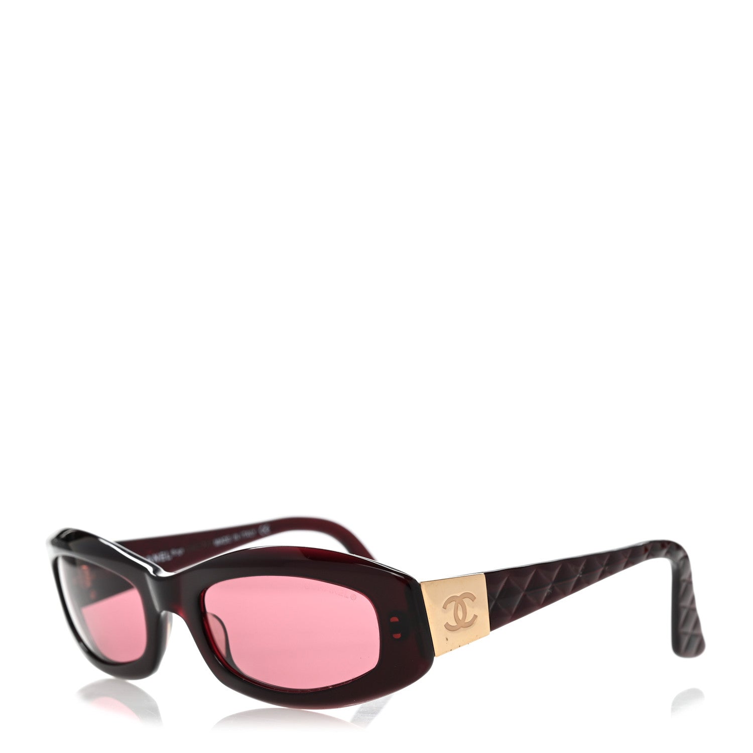 CHANEL Burgundy Sunglasses with Gold Logo CHANEL Sunglasses 5518-A c.1461/S1 Burgundy Square Gold  main image 2
