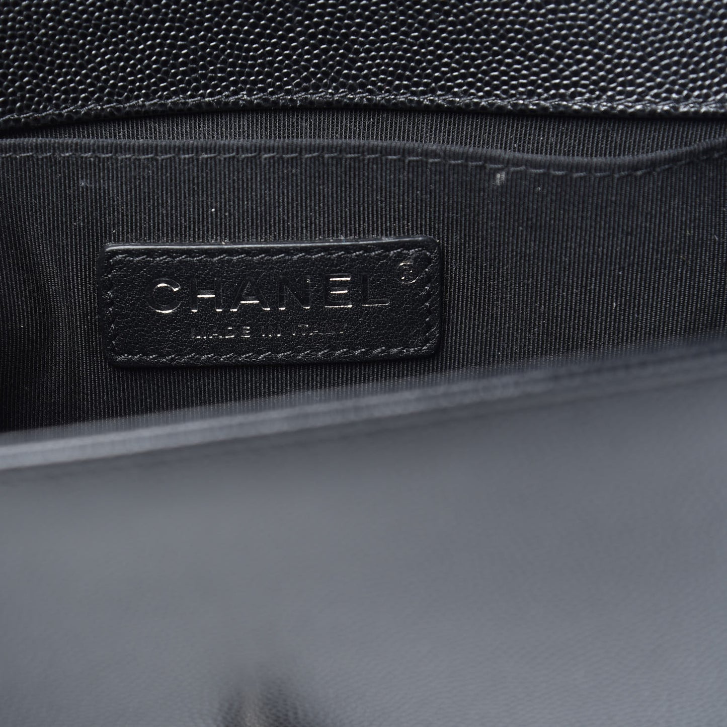 Caviar Quilted Small Boy Flap Black