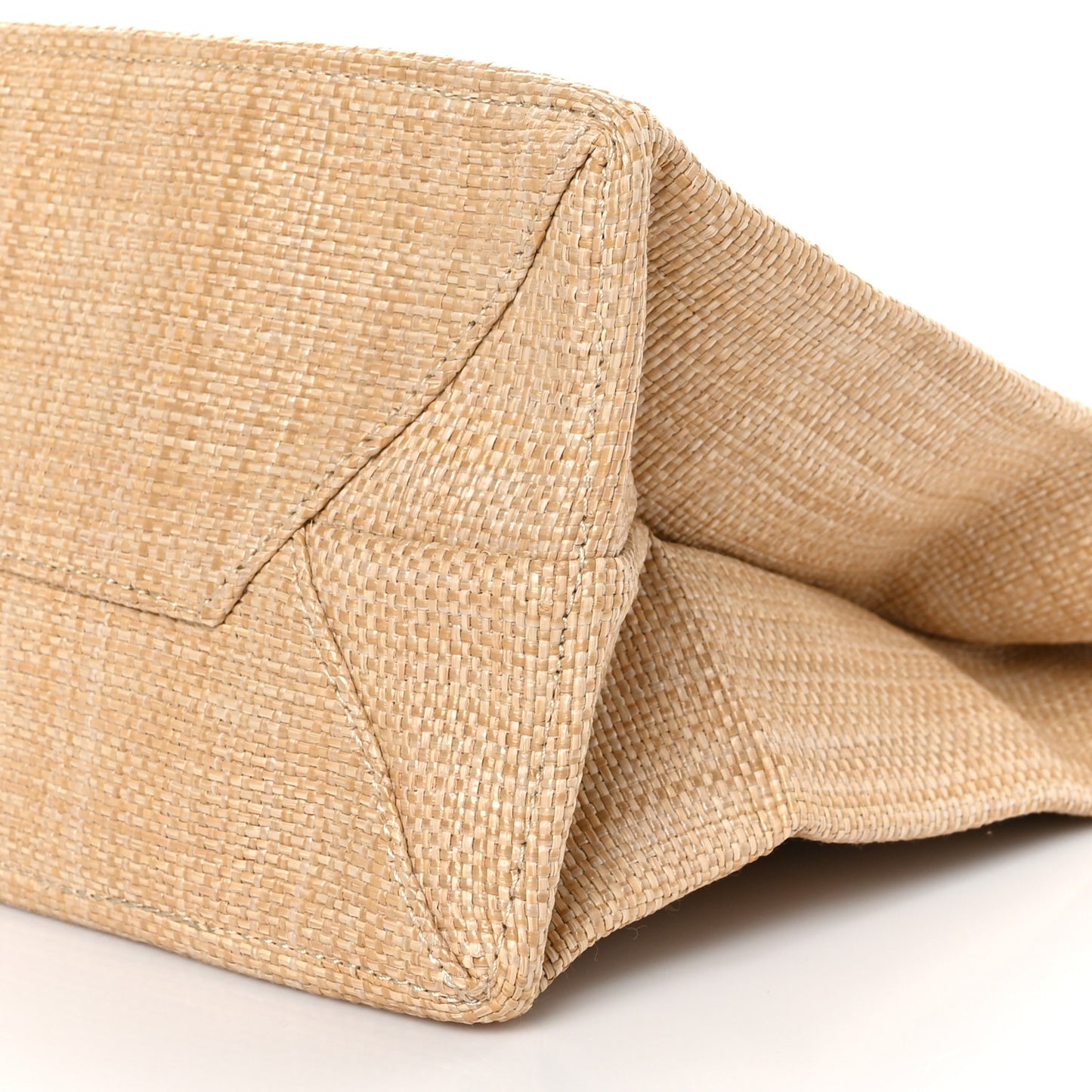 Raffia Logo Tote Naturale