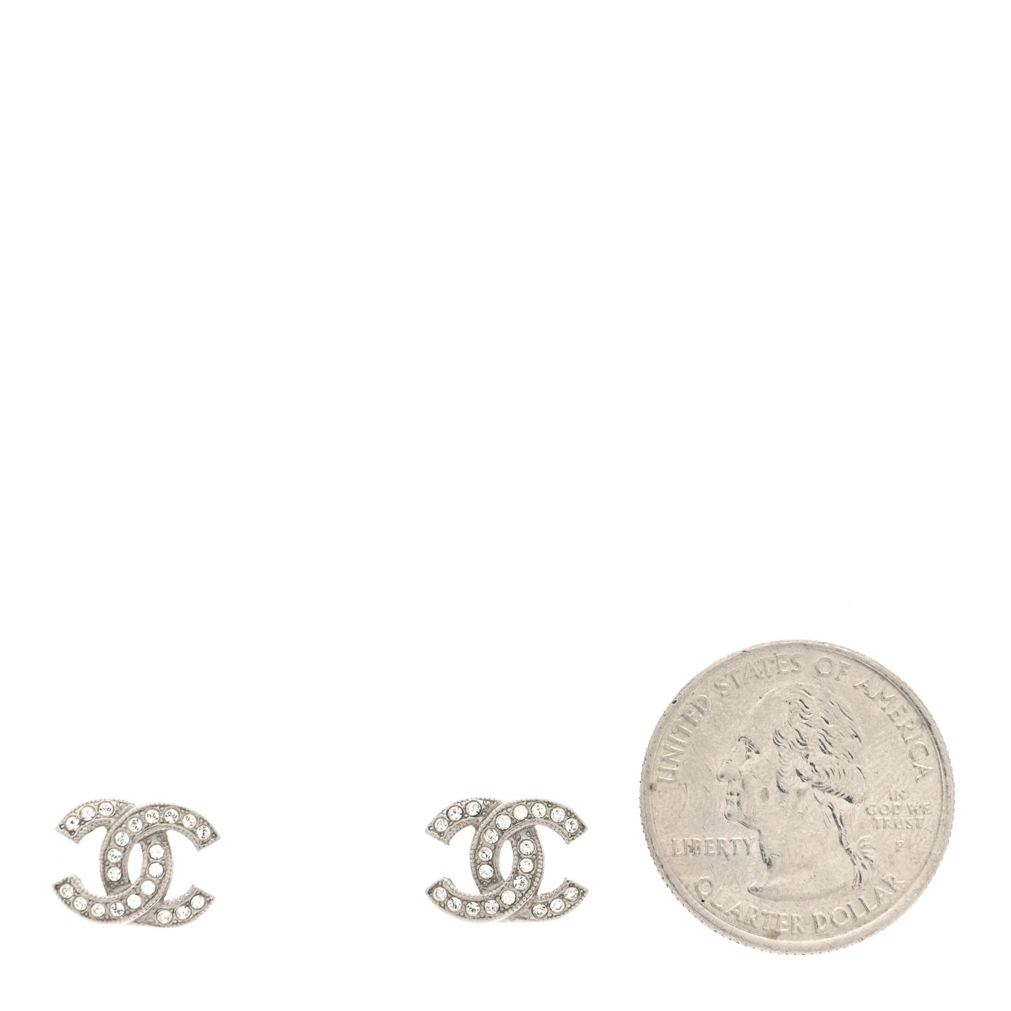 Crystal Timeless CC Earrings Silver