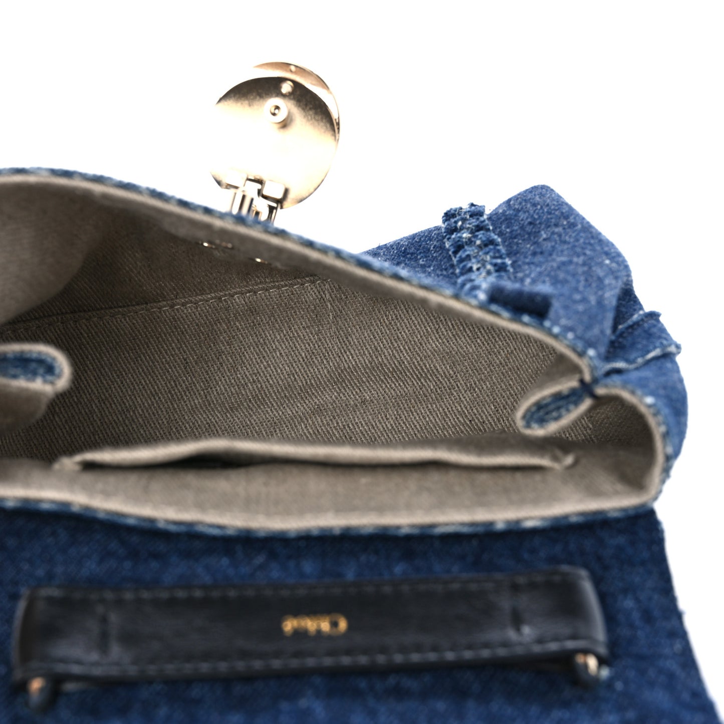 Denim Mini Penelope Soft Shoulder Bag Blue